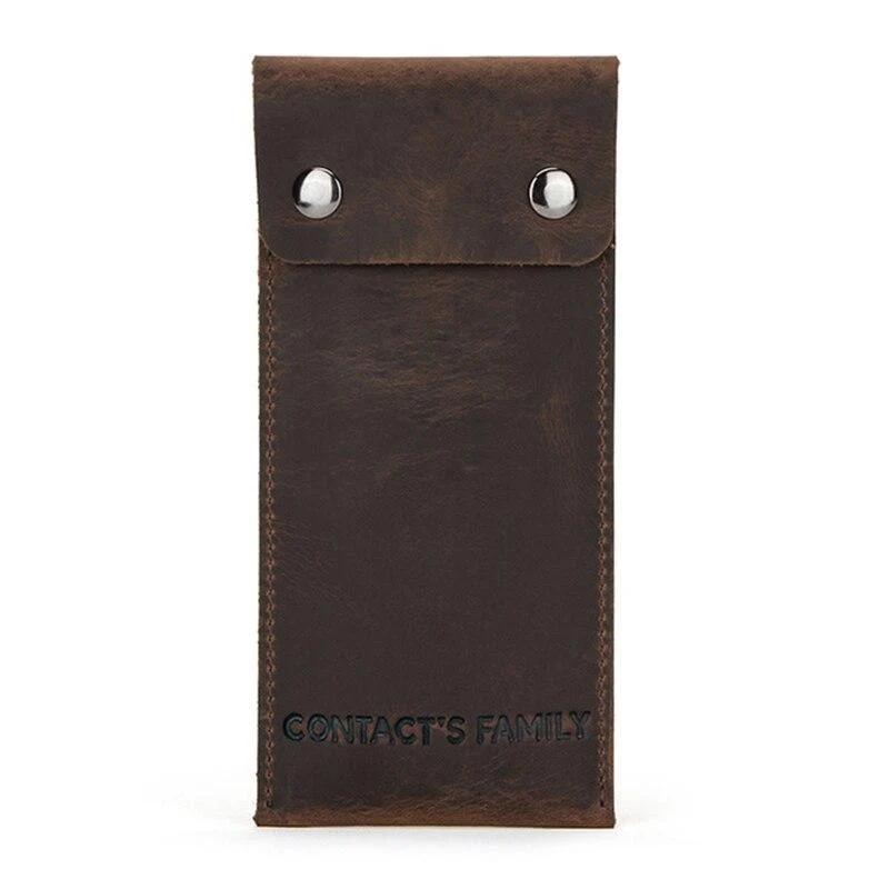 Elegant Leo Estuche de viaje de piel de vaca para un solo reloj Reliable