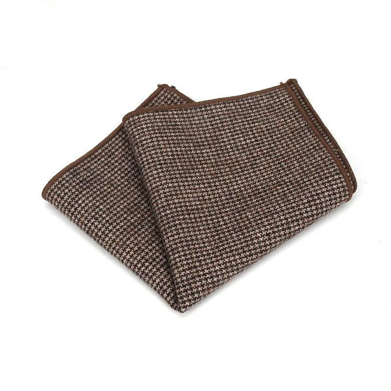 Green houndstooth Pañuelo de bolsillo de lana Sophisticated