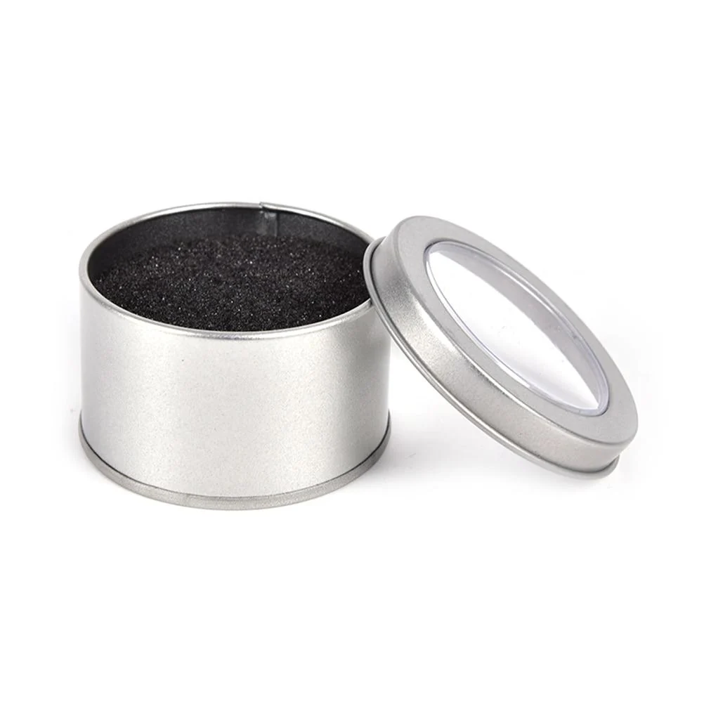 Premium Leonardo Caja de reloj portátil redonda de metal Secure