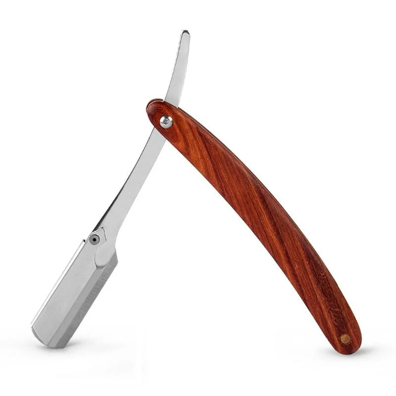 Stylish Manetto Maquinilla de afeitar Shavette con mango de madera Elegant
