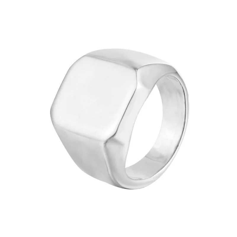 Elegant William Anillo de sello de plata de ley 925 Functional