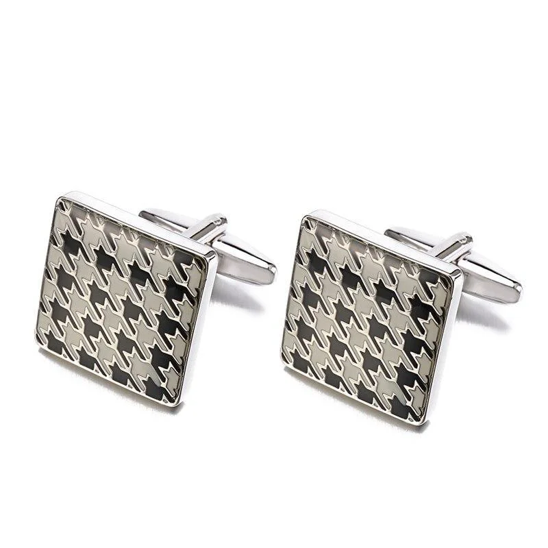 Next-Generation Houndstooth Gemelos cuadrados esmaltados Relaxed