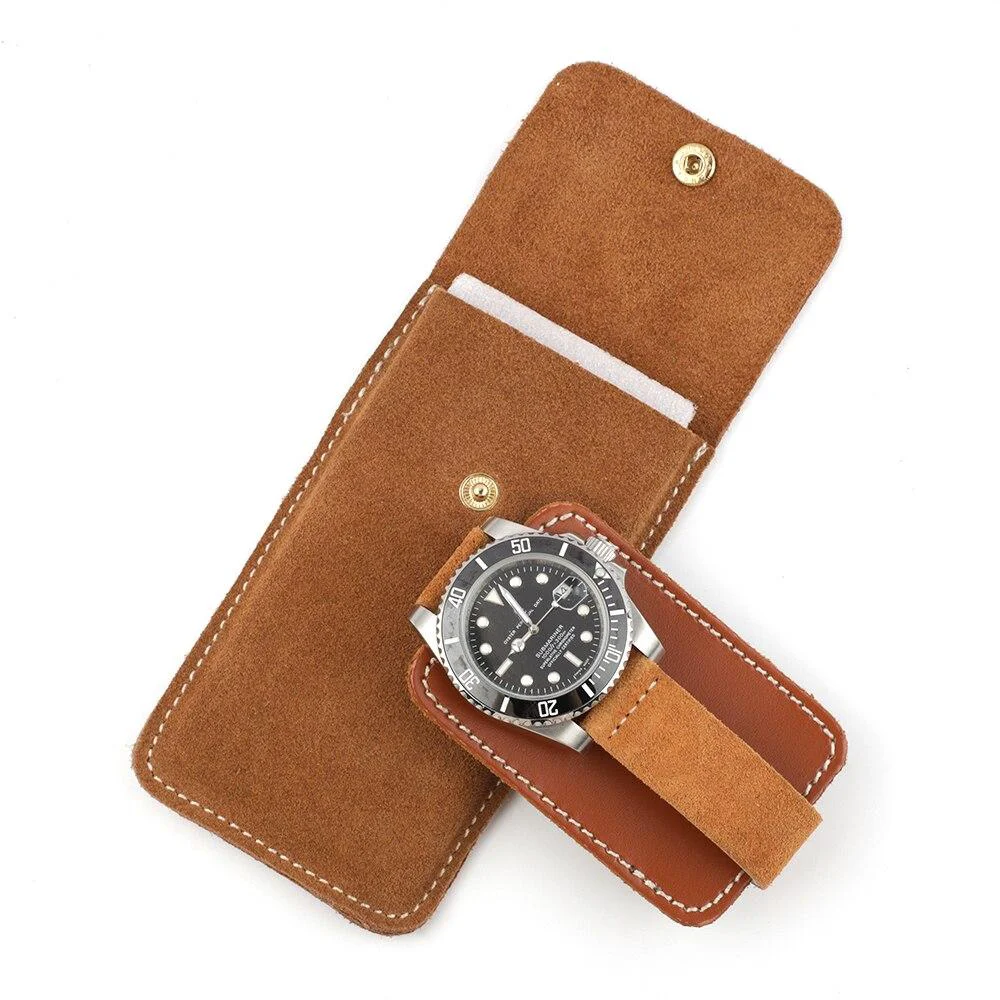 Unique Antoine Estuche de viaje para reloj de piel de ante Durable