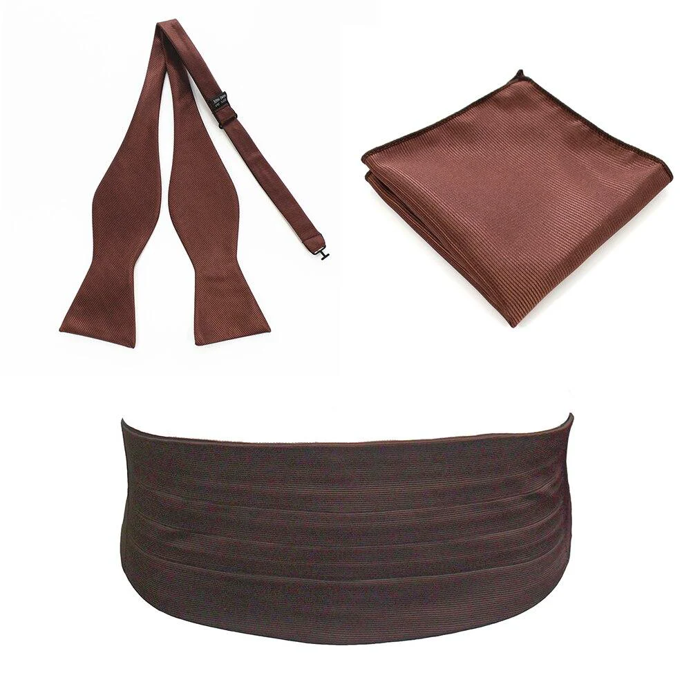 Next-Generation Solid Silk Cummerbund Set First-Class