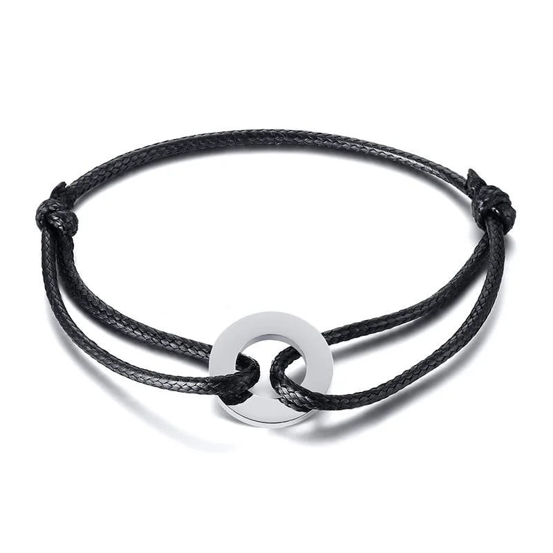 Comfortable Círculo Minimalista Pulsera de cuerda Tobillera Fashionable