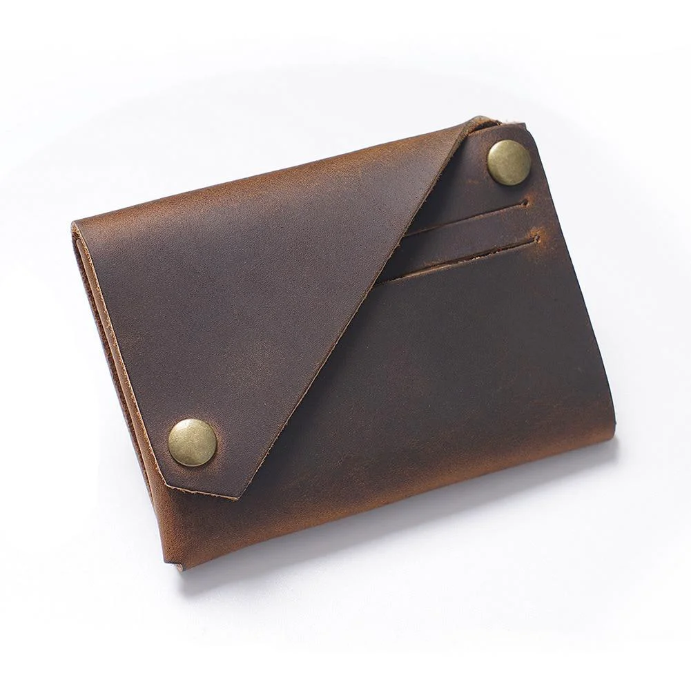 Safe Leandro Tarjetero vintage de piel de vaca Fashionable