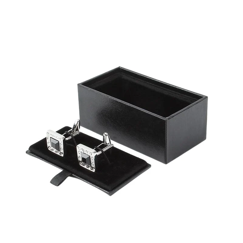 Safe Joyero de terciopelo negro para gemelos o pasador de corbata Detailed