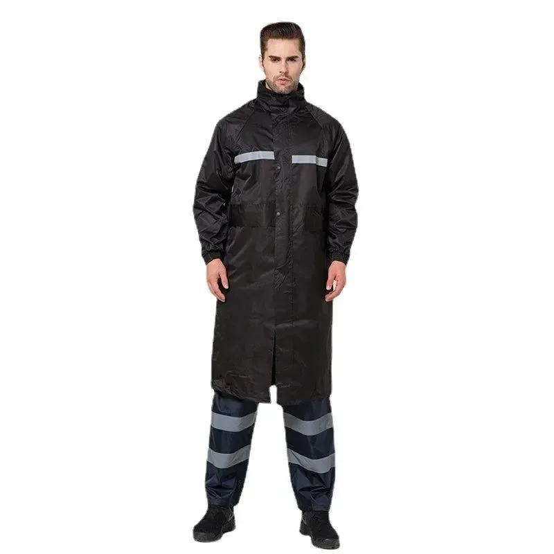 Professional Poncho impermeable de una pieza largo reflectante de camuflaje para hombre y mujer. Solid