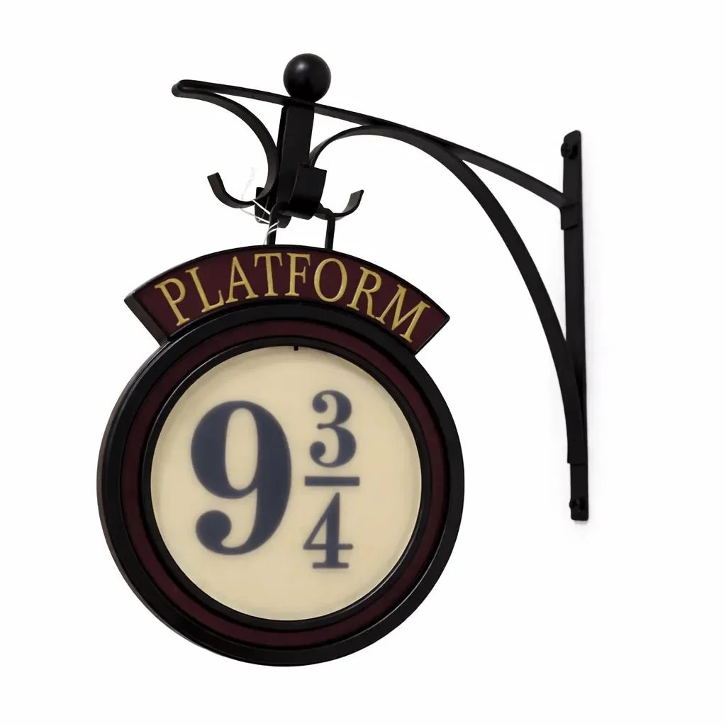 Dependable 9 3 4 Platform Sign Battery-Powered Decorative LED Wall Light Metal Artisan