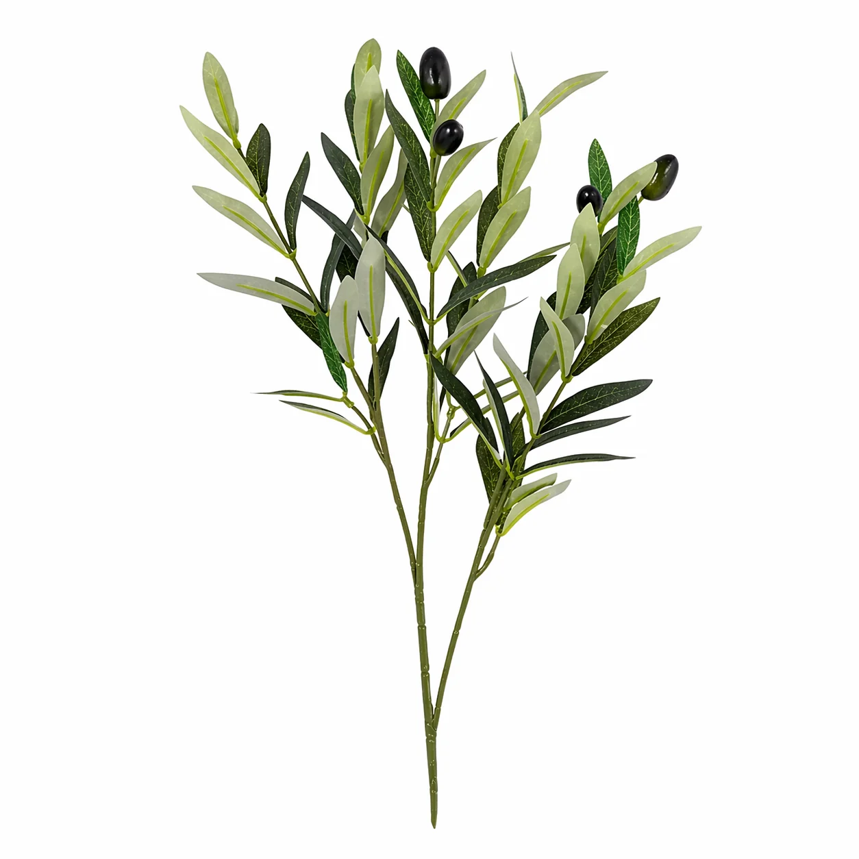 Breathable Olive Berry Spray Stem-Green Faux Olive Branch 17.7in Smart