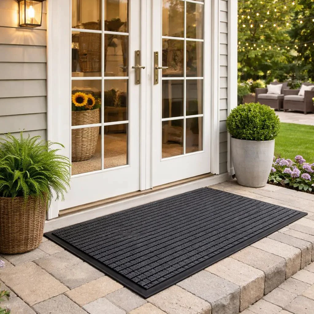 Top-Quality Arrival Ribbed Entry Mat-Graphite Gray Unique