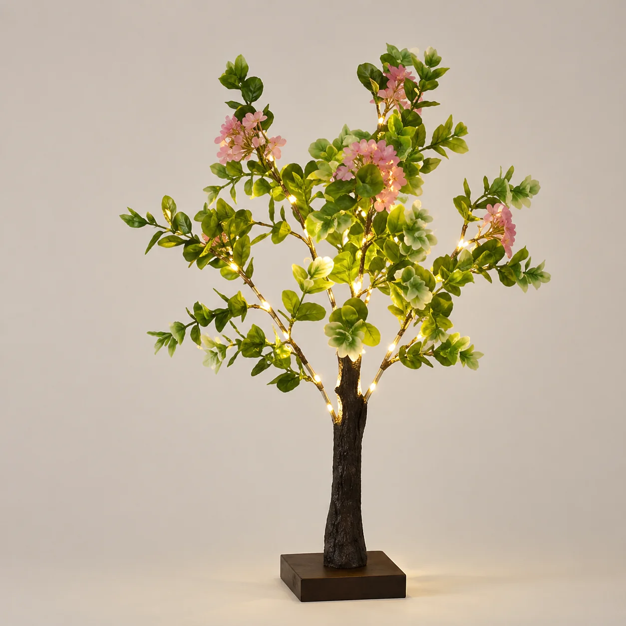 Natural Botanical USB LED Tree Lamp-Warm White Desktop Accent Light Fine