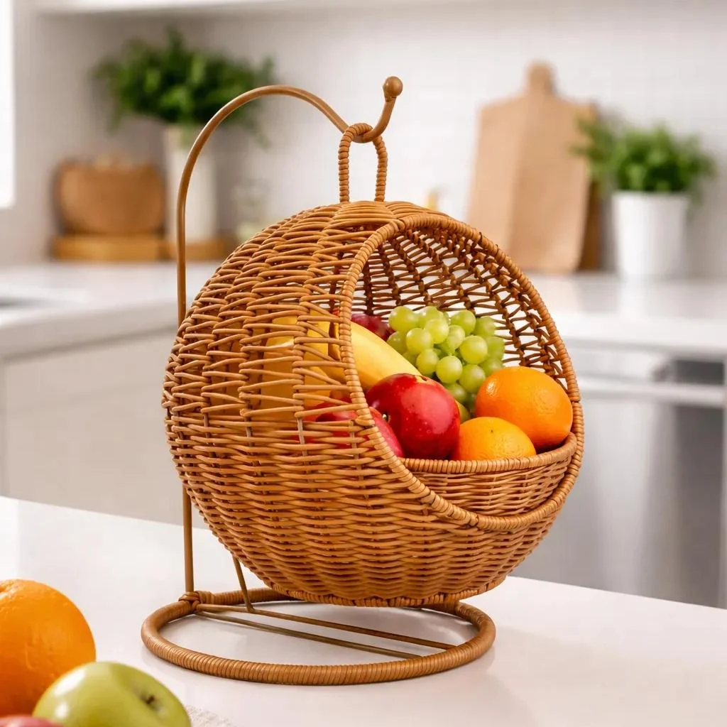 Healthy Orb Hook Fruit Basket-standing Hanging Produce Holder Unique