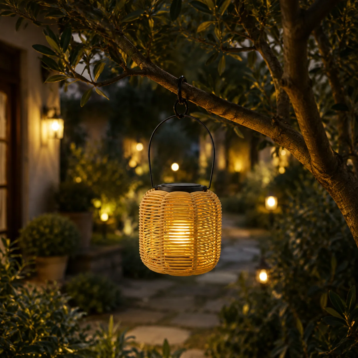 Pure Round Woven Hanging Lantern-Ambient Outdoor Lantern LED Included Elegant
