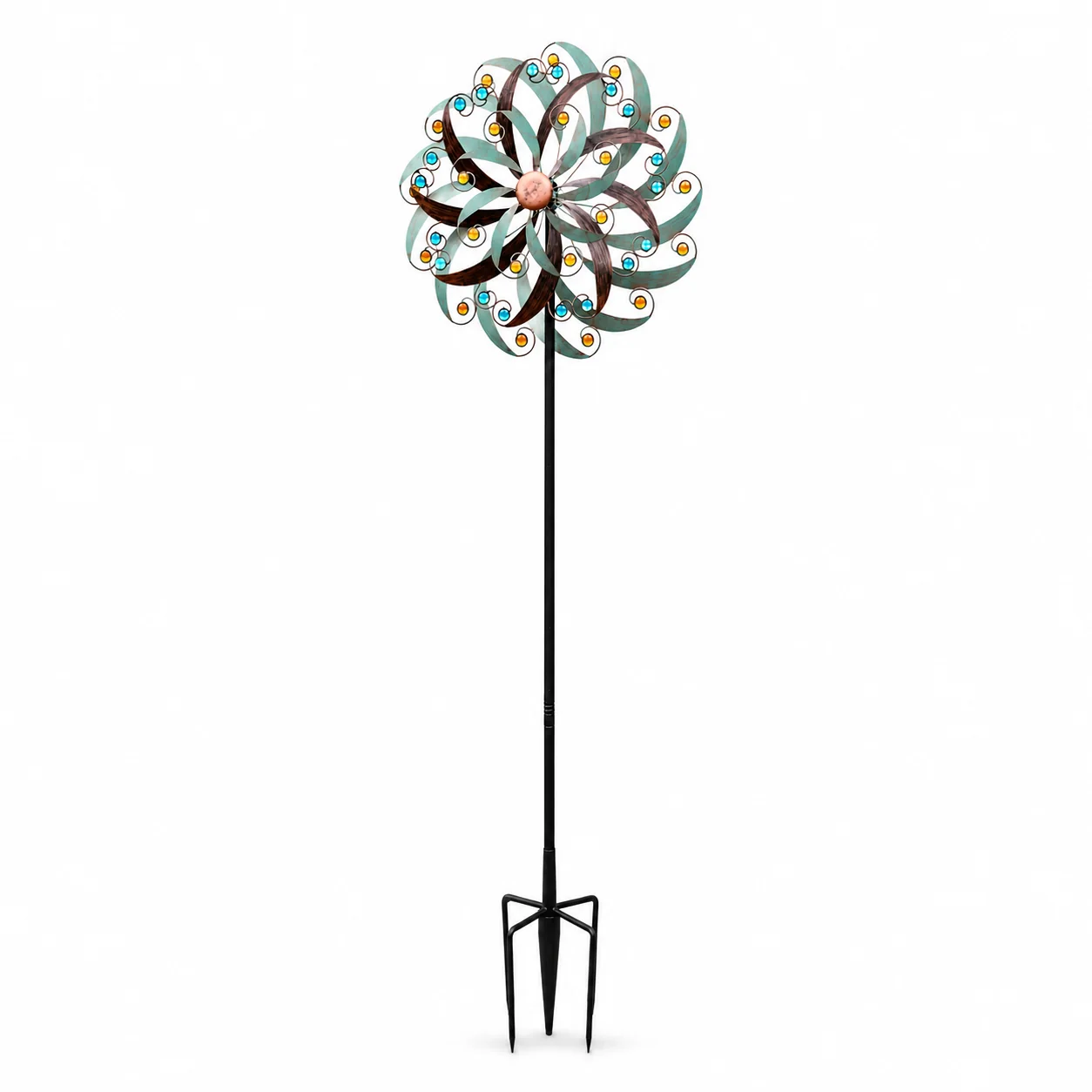 Solid Vintage Triple-Layer Kinetic Wind Spinner-Statement Garden Sculpture Breathable