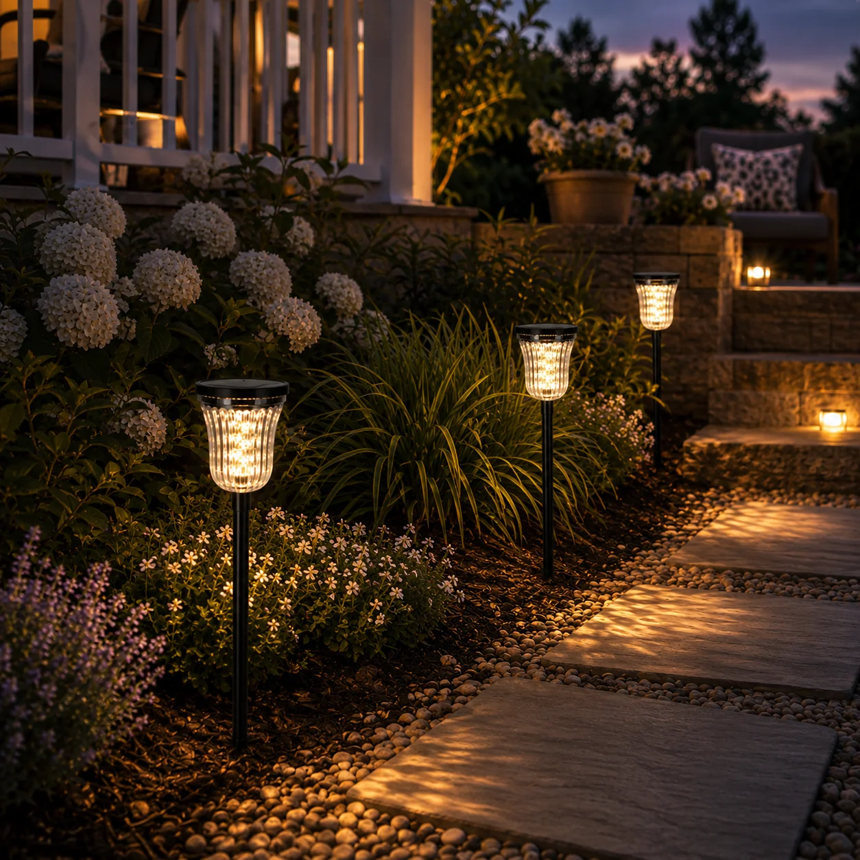 High-Performance Solar Crystal-Glow Stake Pathway Light Pure