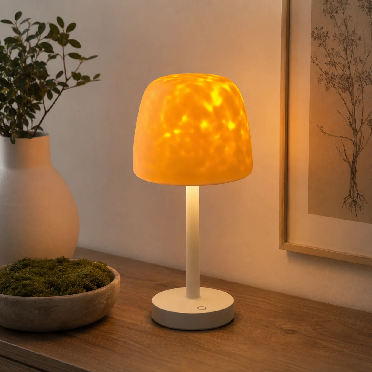 Official Khaki Projection Night Light-Removable Shade Ambient Projector Long-Lasting