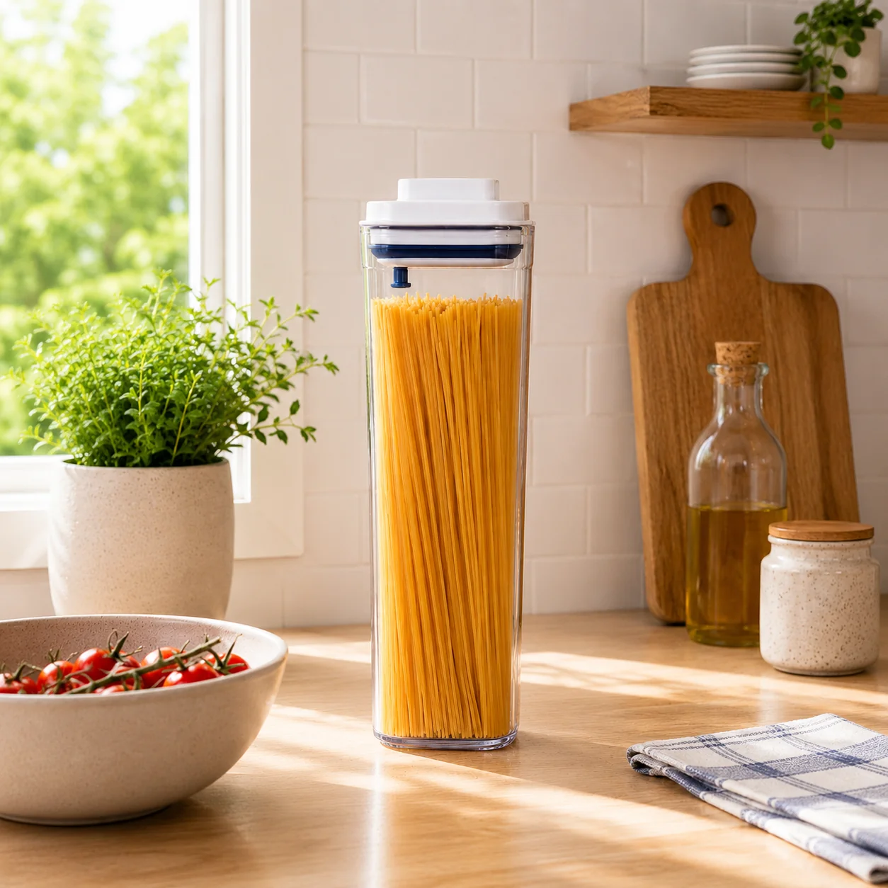 Smooth One-Touch Airtight Pantry Canister 1800 mL 1300 mL Relaxed