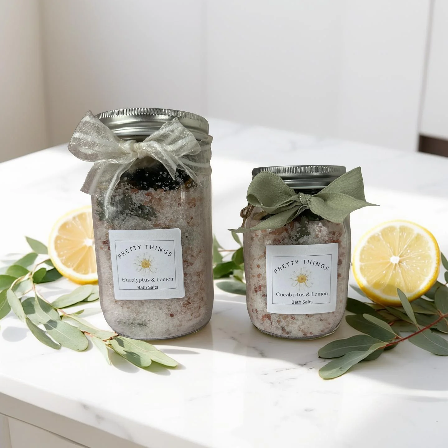 Exceptional Luxurious Hand Crafted Eucalyptus Lemon Bath Salt Easy-to-Use