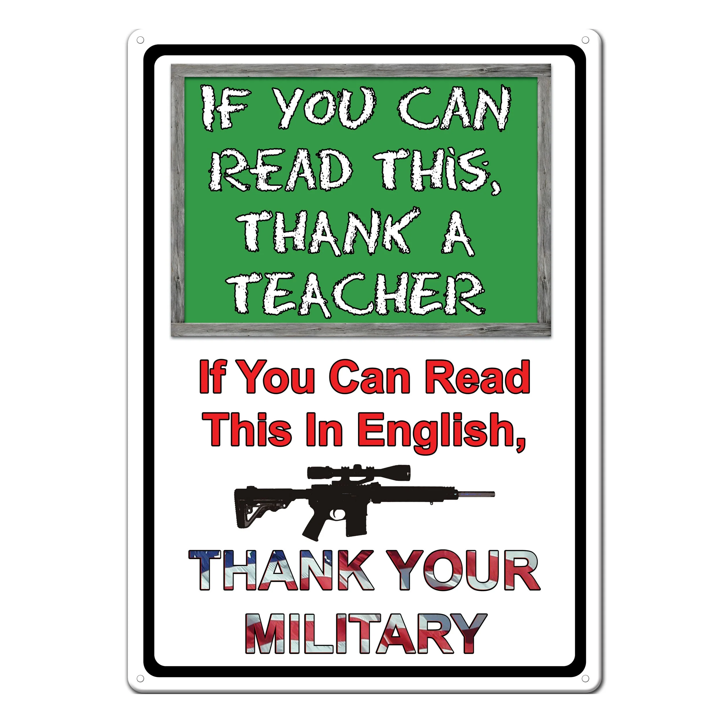 Effective Tin Sign 12in x 17in-If You Can Read Specialty