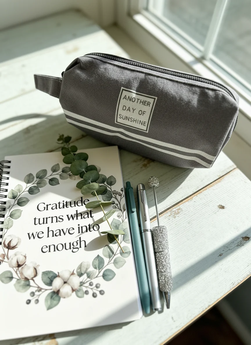 Eco-Friendly Eucalyptus Wreath Gratitude Journal Set Environmentally Friendly