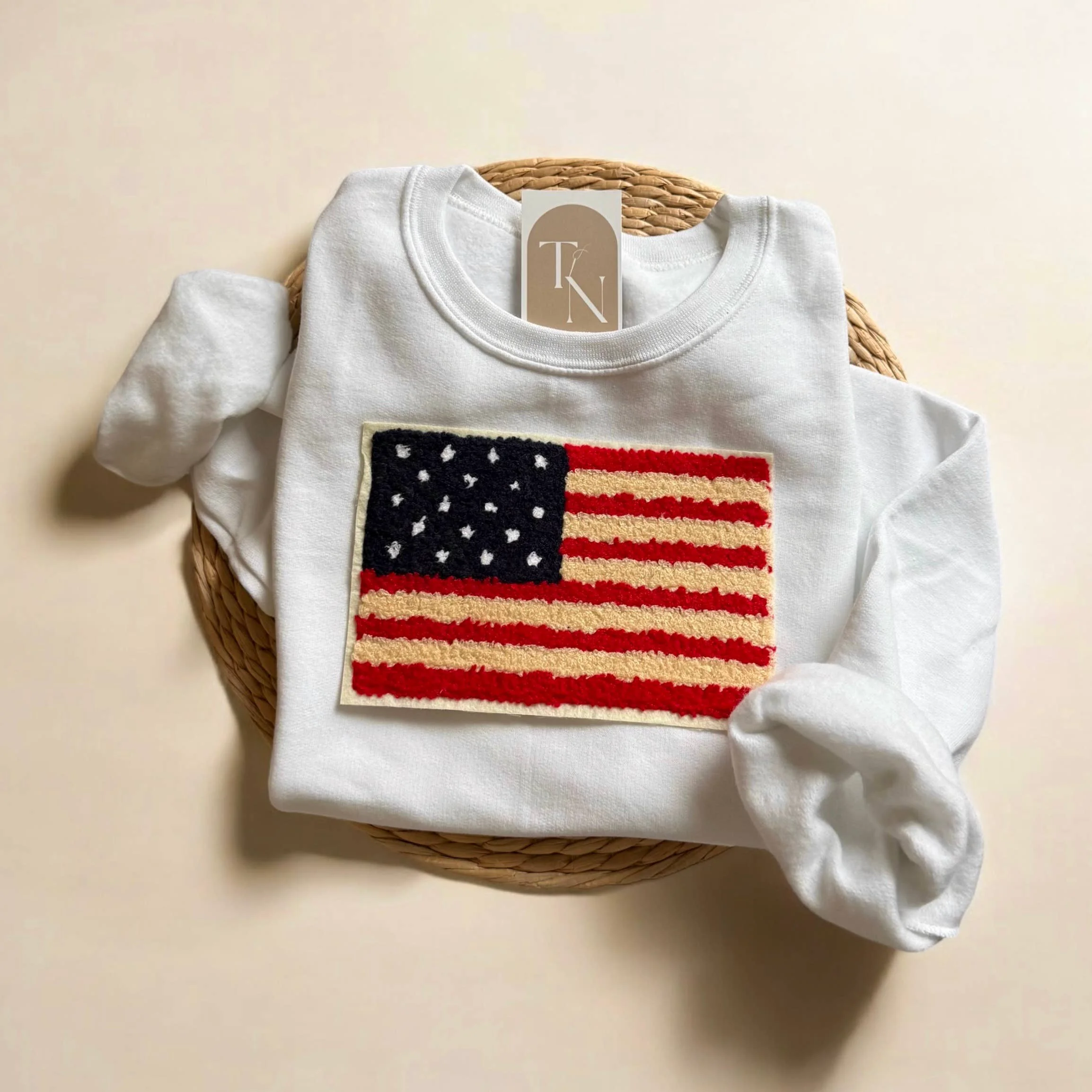 Smart USA Flag Sweatshirt High-Grade