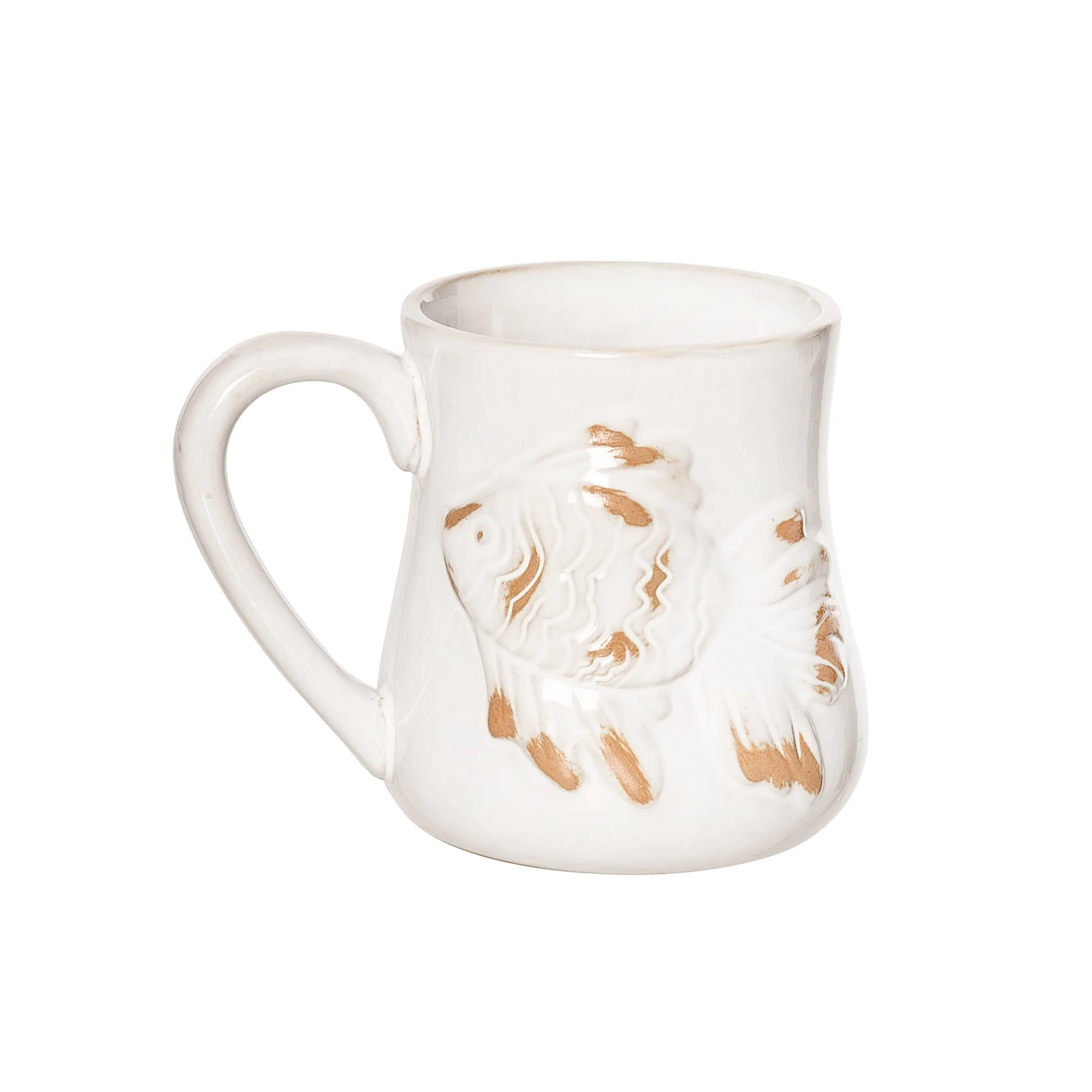 Official Coastal Vibes - White Porcelain Fish Mug Verified
