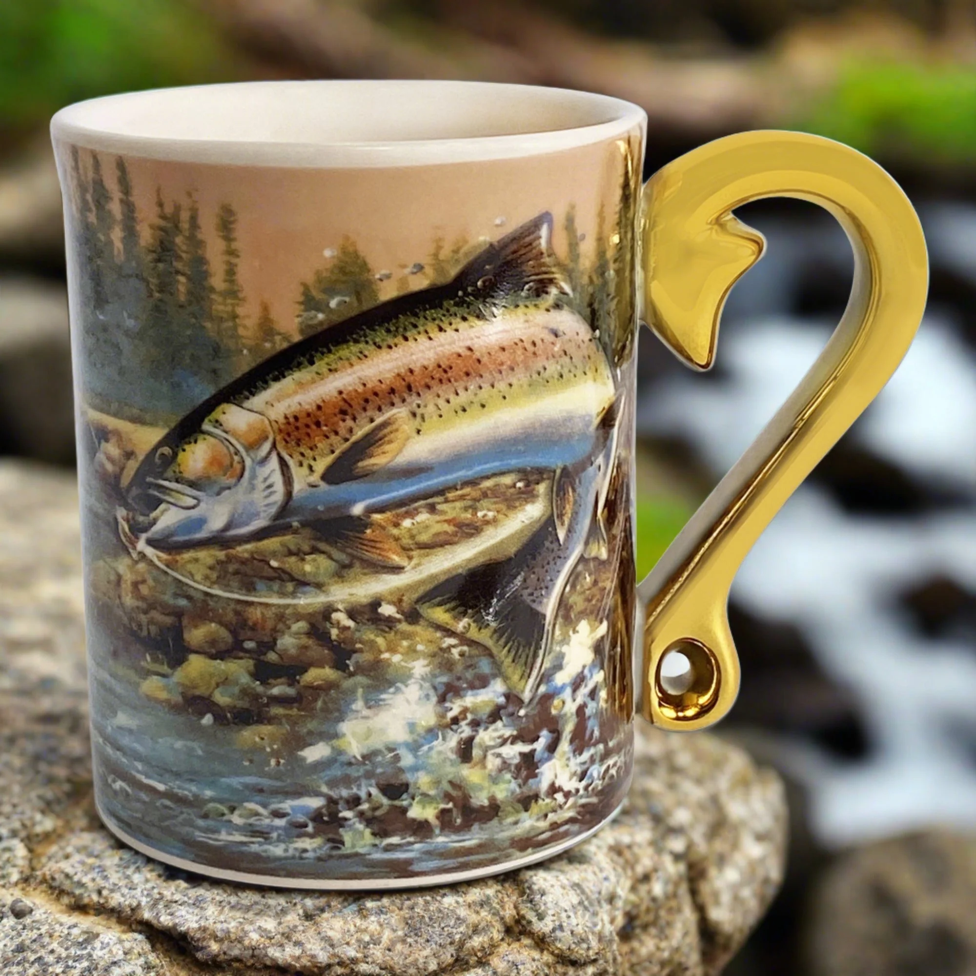 World-Class Ceramic Mug 3D 15oz-Rainbow Trout Contemporary