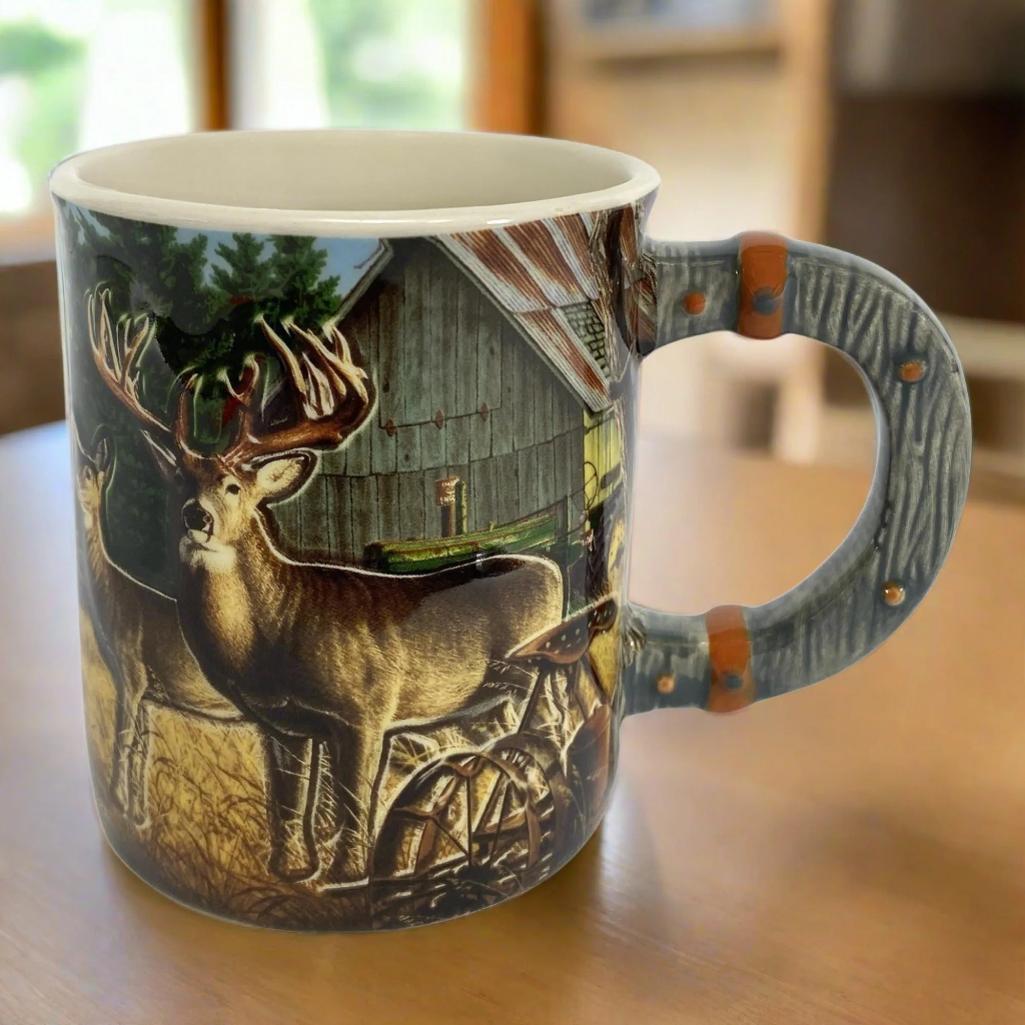 Classic Ceramic Mug 3D 15oz-Deer Farm Sustainable