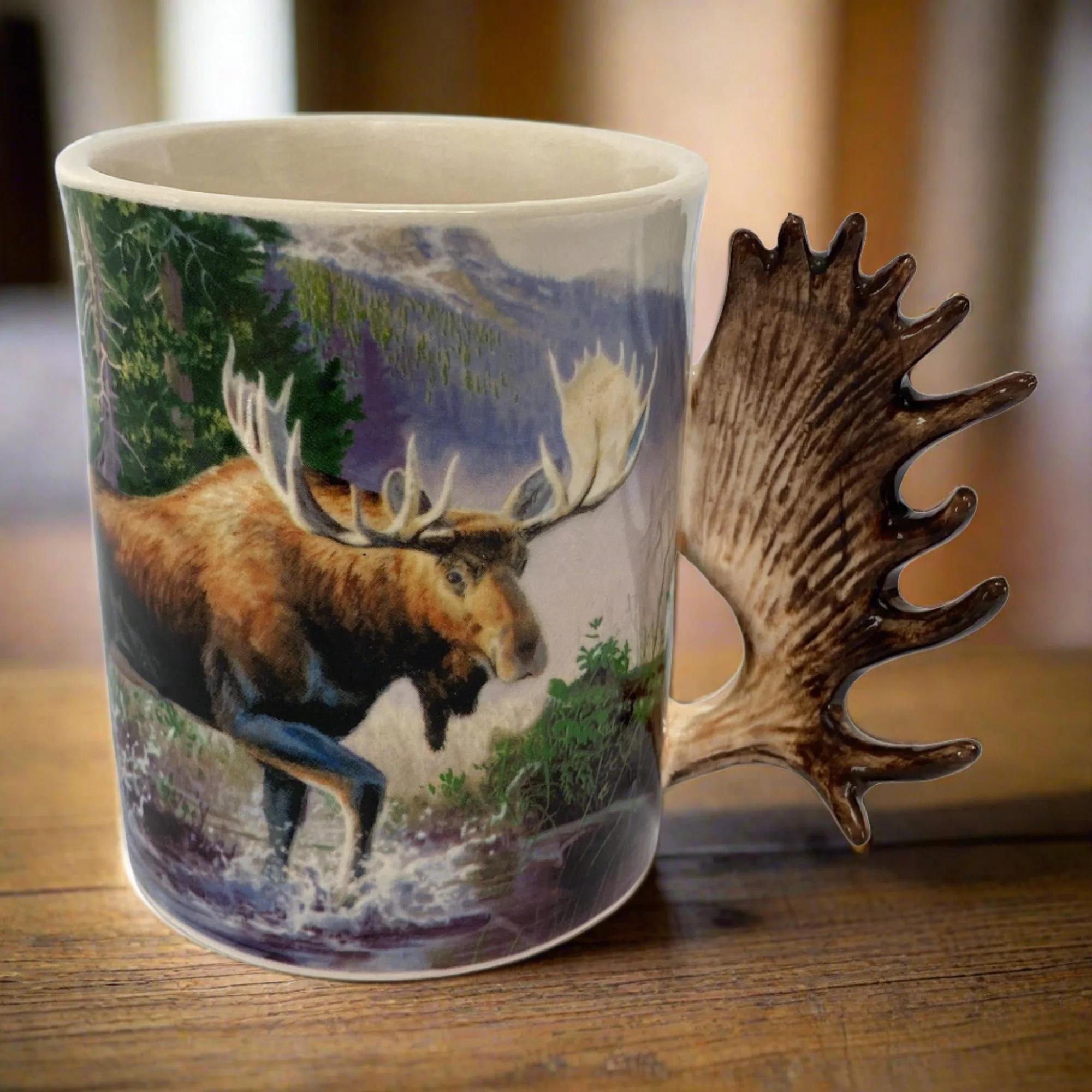 Recyclable Ceramic Mug 3D 15oz-Moose Scene Selected