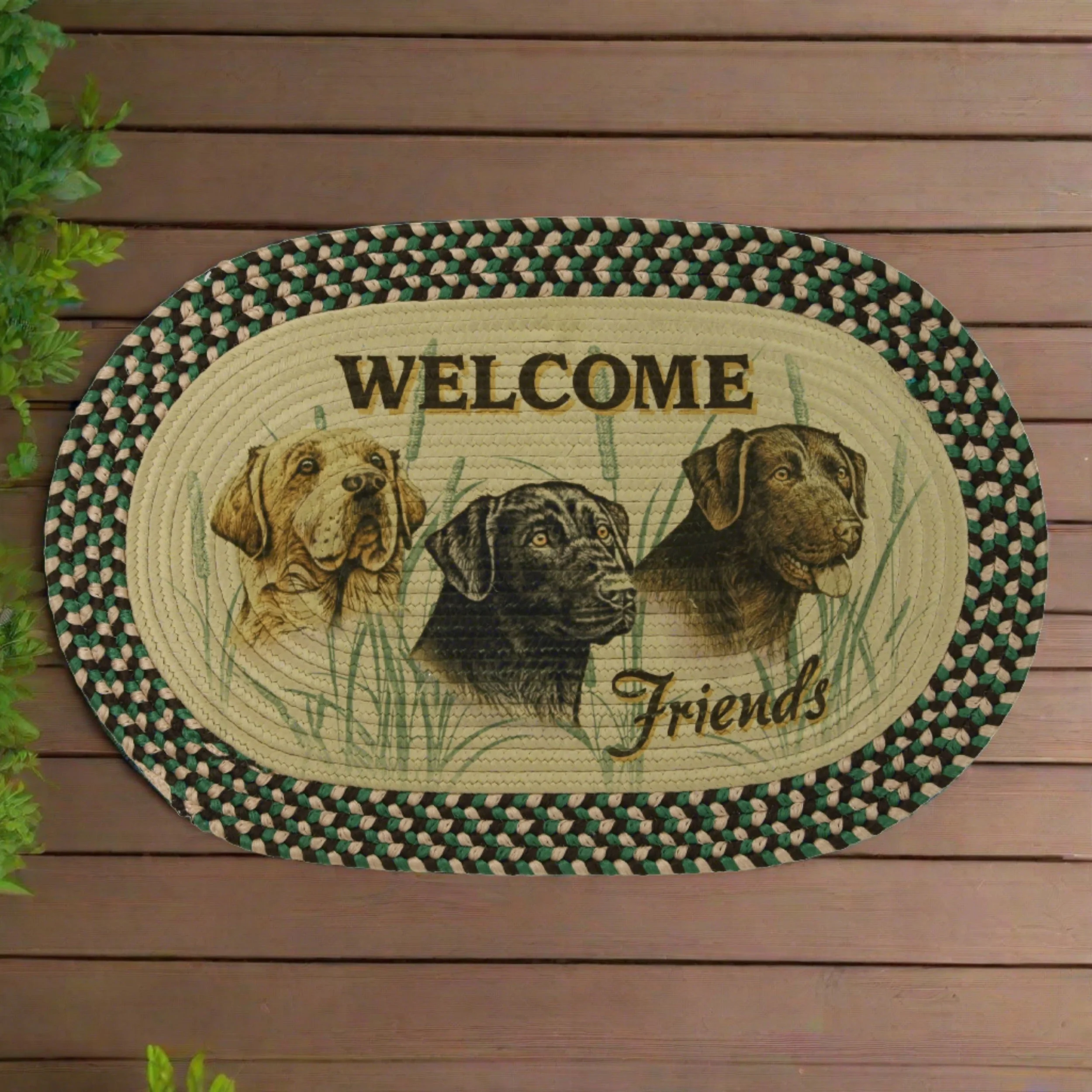 Modern Braided Rug 26-inch Oval-Labs High-Performance