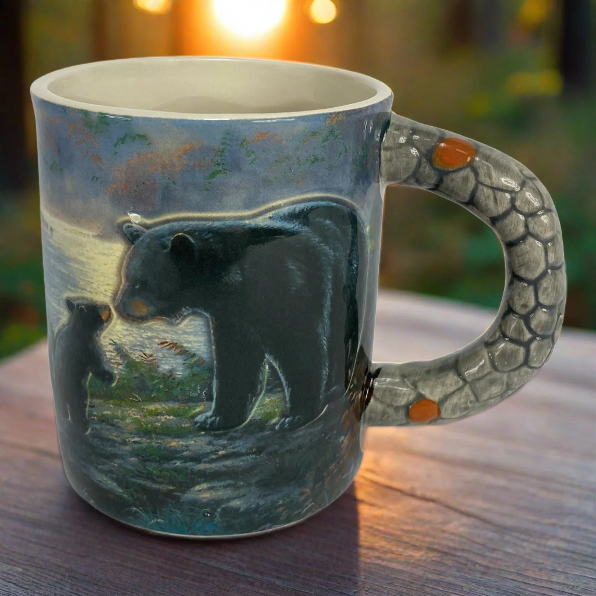Enhanced Ceramic Mug 3D 15oz-Bears Scene Genuine