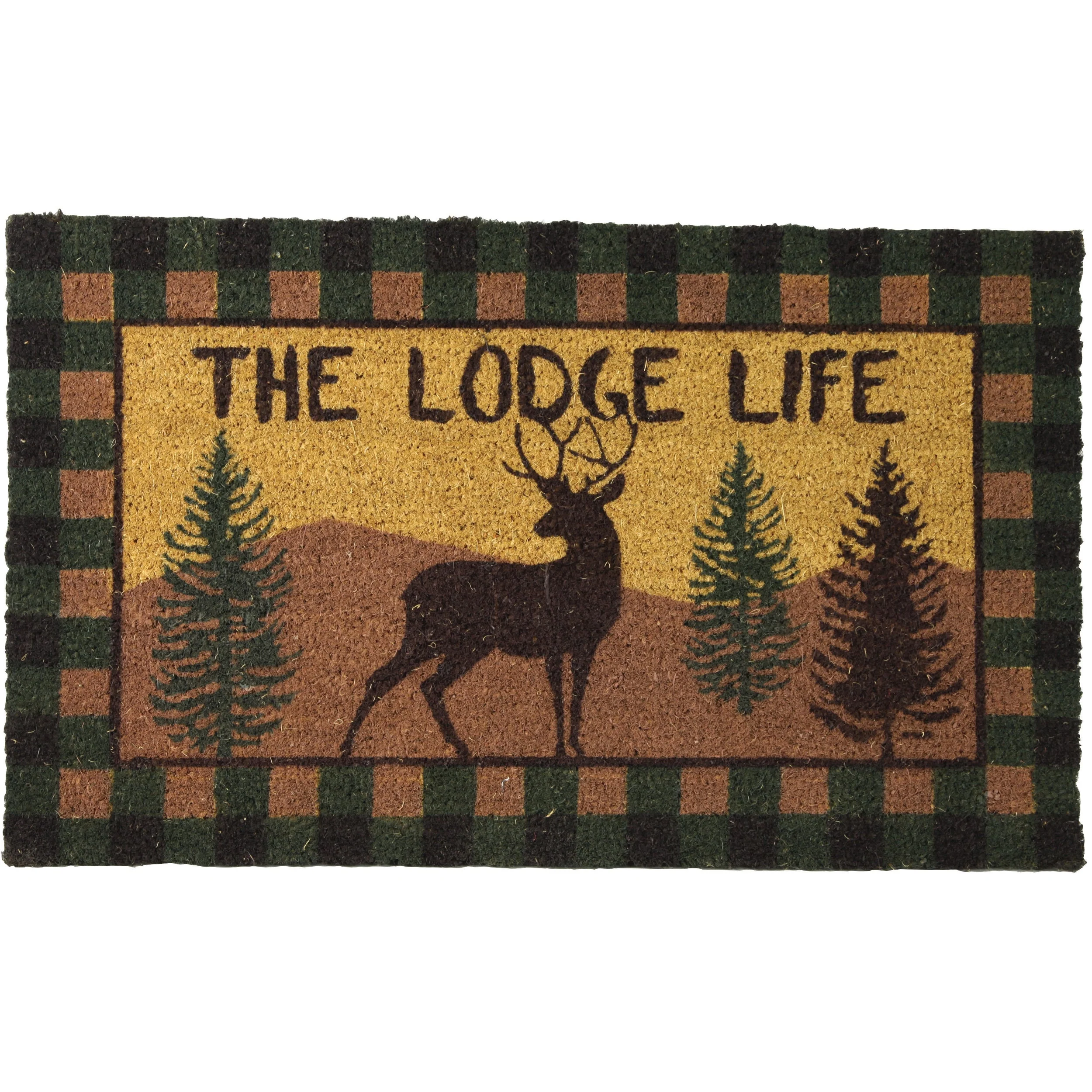 Reliable Coir Mat 30in x 18in-Lodge Life Deer Fine Crafted