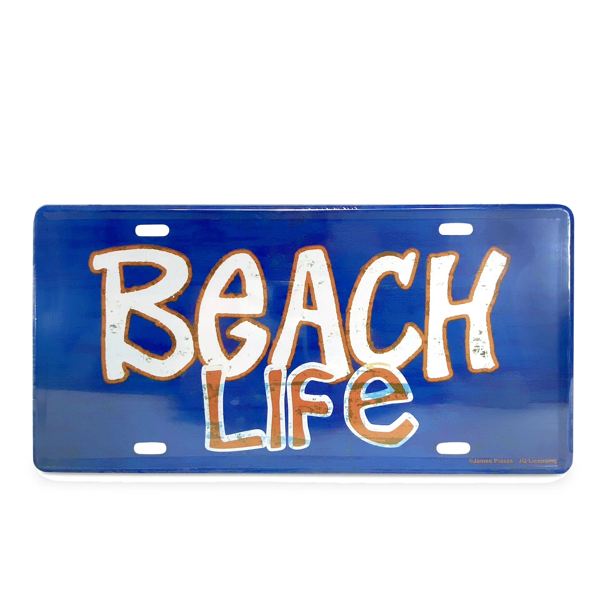 Fine Crafted Vanity License Plate 12in x 6in-Beach Life Trusted