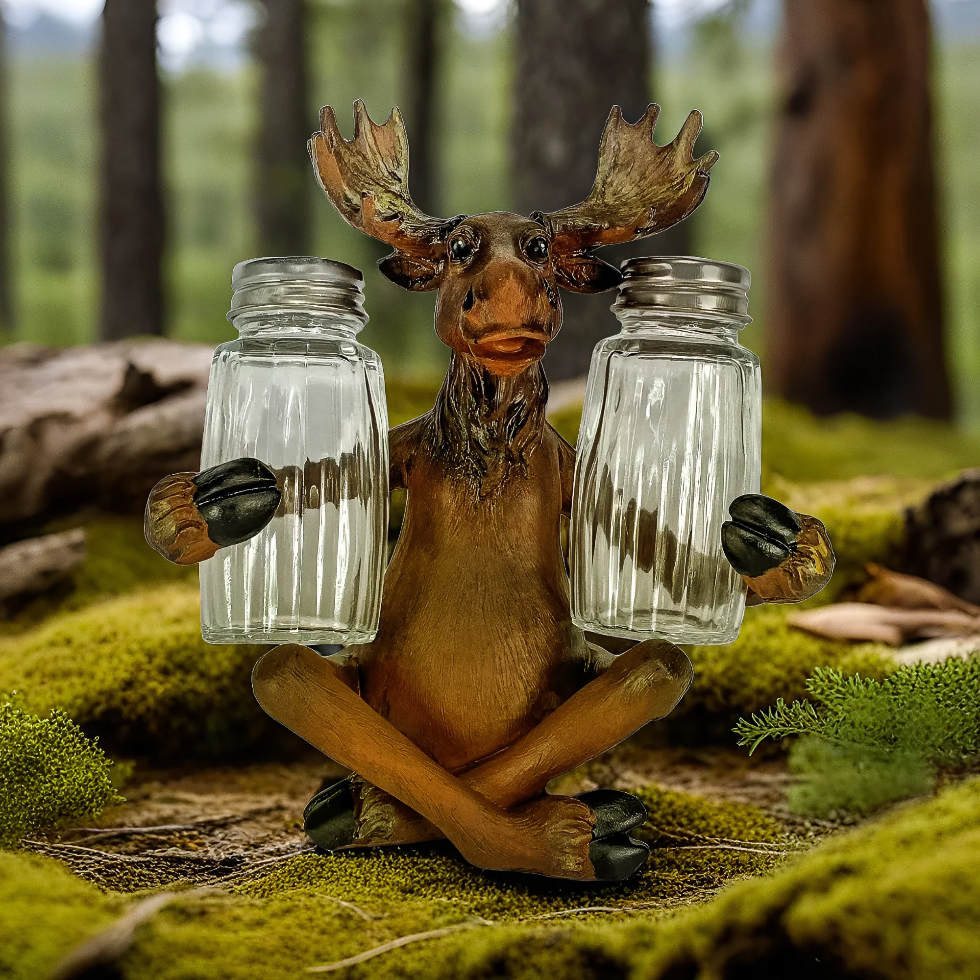 Classic Salt and Pepper Shakers-Moose Holding Proven