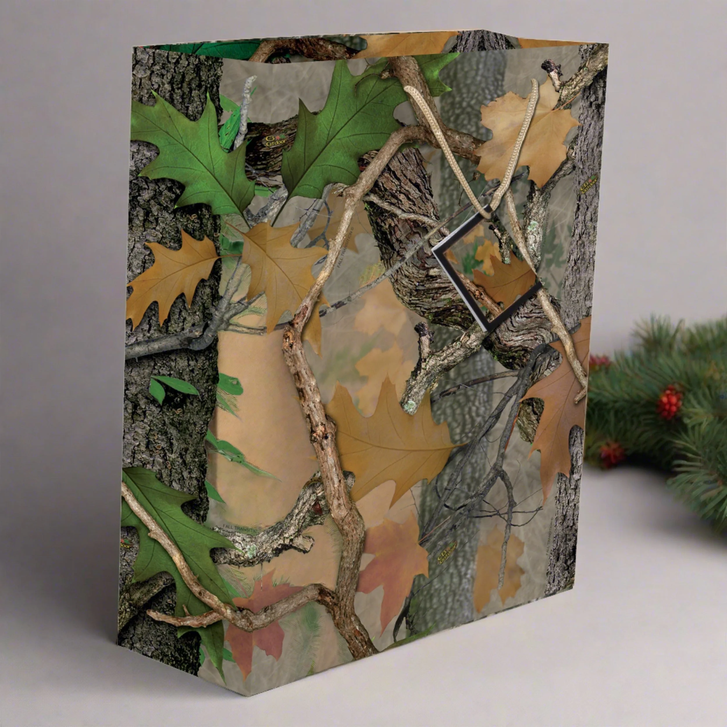 Clean Gift Bag Large-Camo Green Classic
