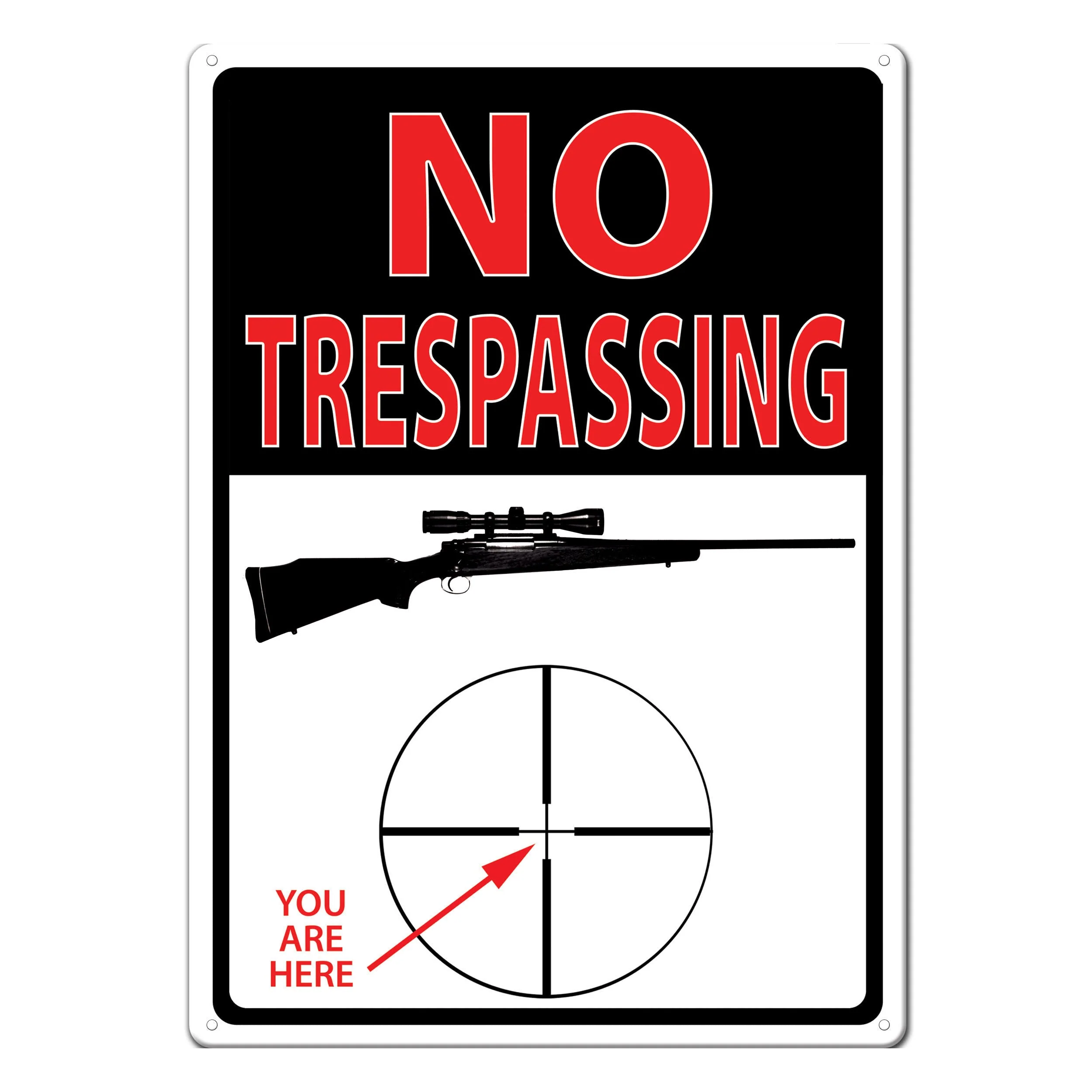 Comfortable Tin Sign 12in x 17in-No Trespassing Detailed