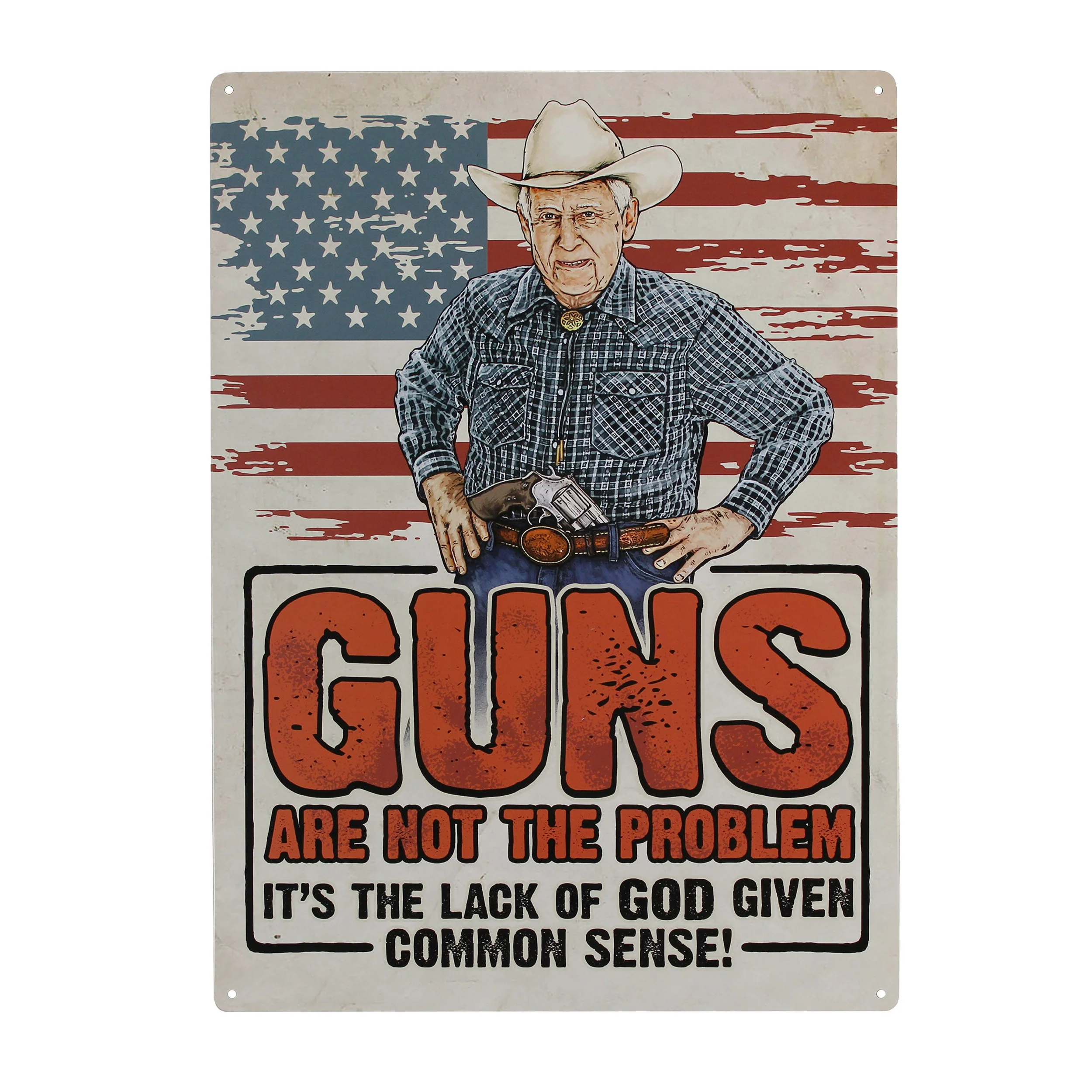 Durable Tin Sign 12in x 17in-Guns Are Not The Problem Consistent