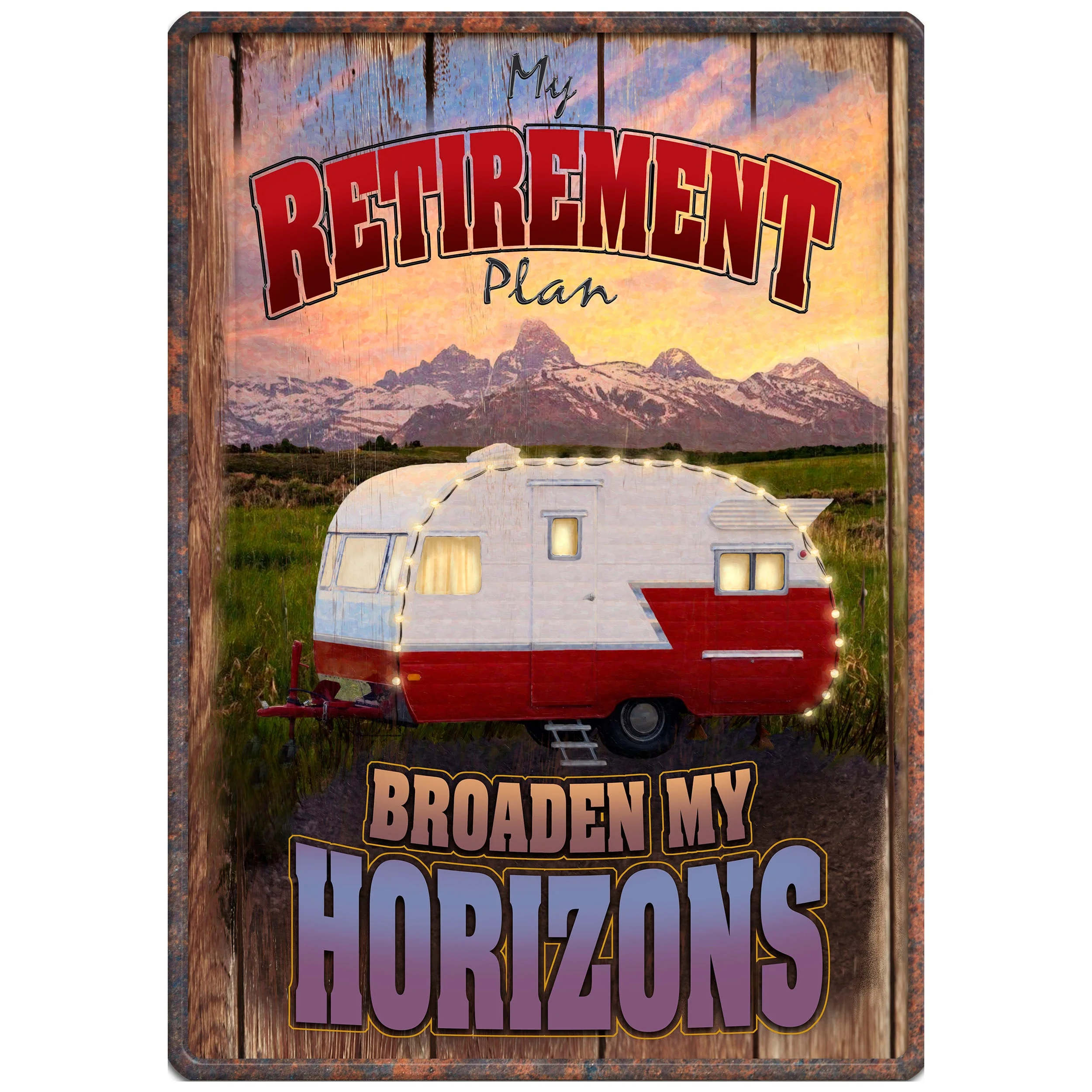 Eco-Friendly Tin Sign 12in x 17in-Broaden My Horizons Secure