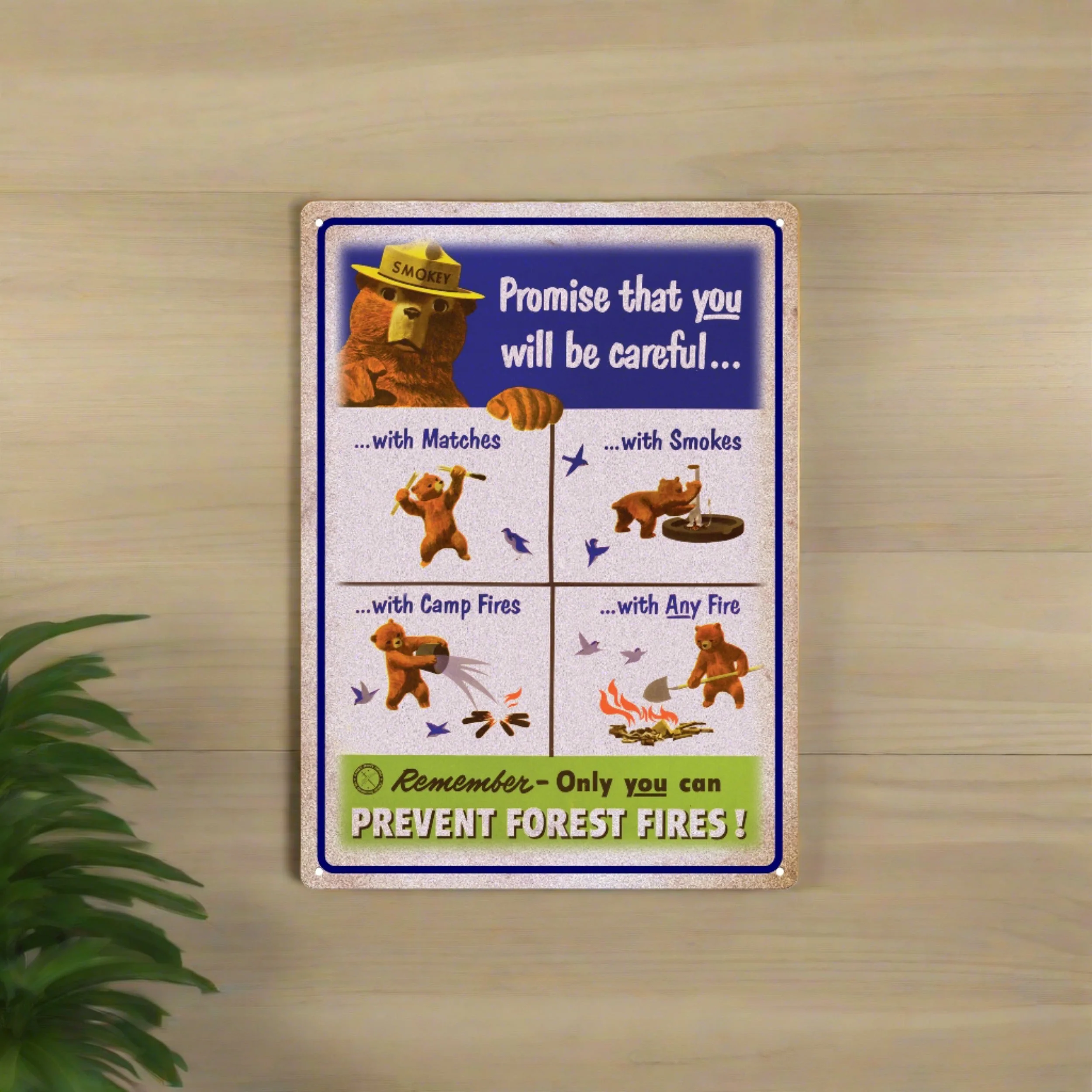 Outstanding Tin Sign 12in x 17in-Promise That You Will Be Careful Elegant