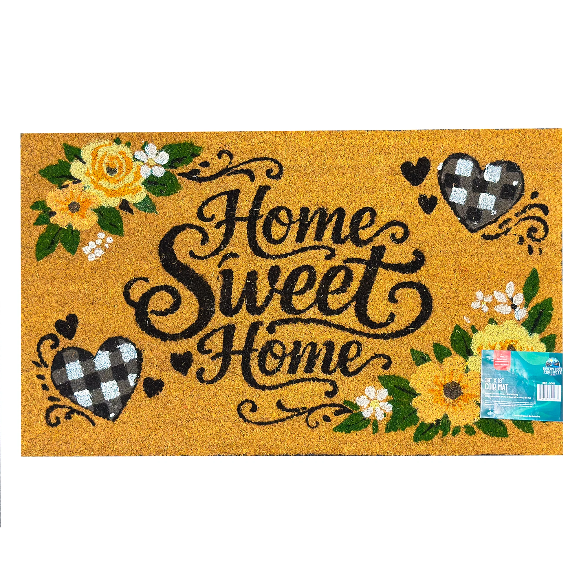 Recyclable Rivers Edge Products Coir Mat 30x18-Home Sweet Home Advanced