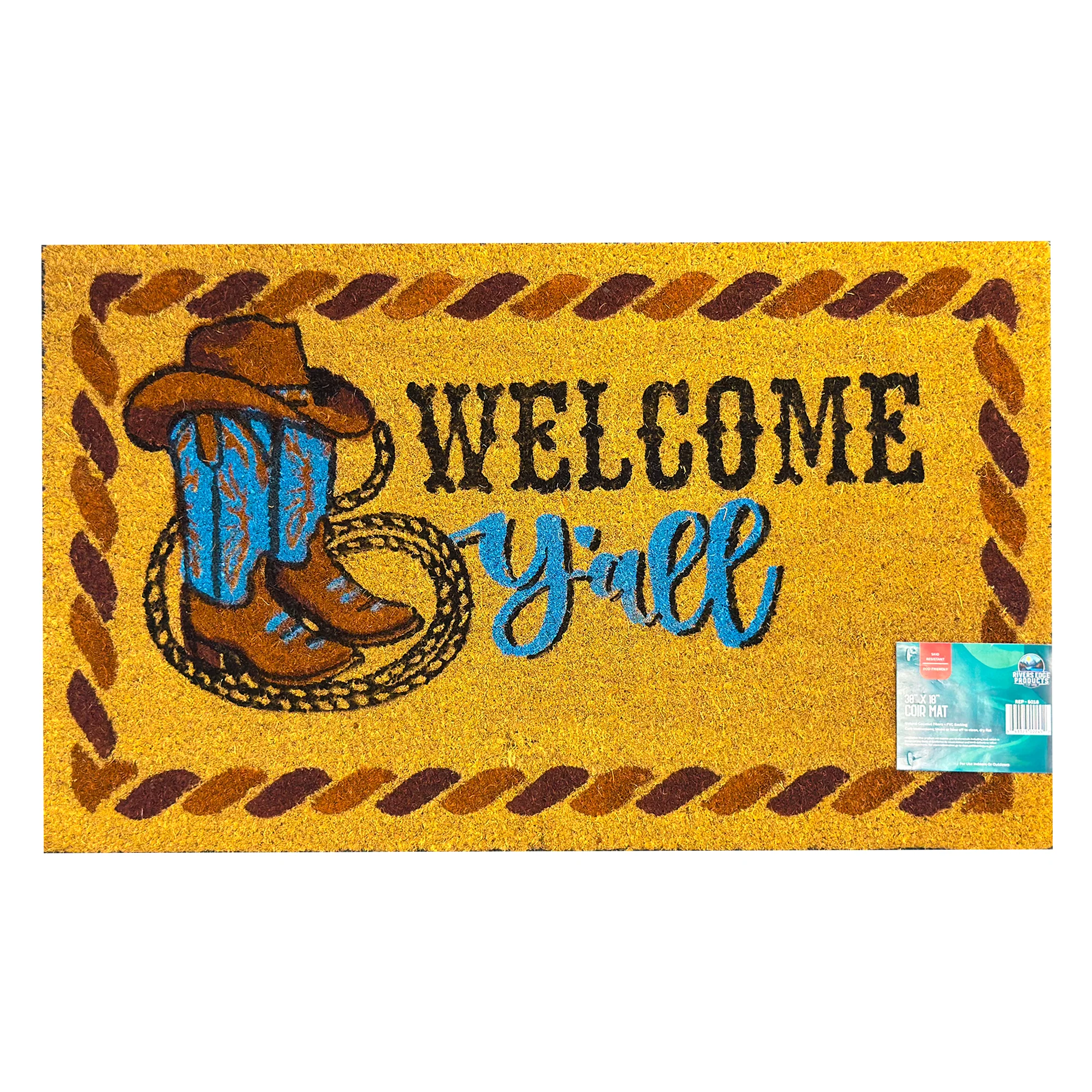Trusted Rivers Edge Products Coir Mat 30x18-Welcome Yall Efficient