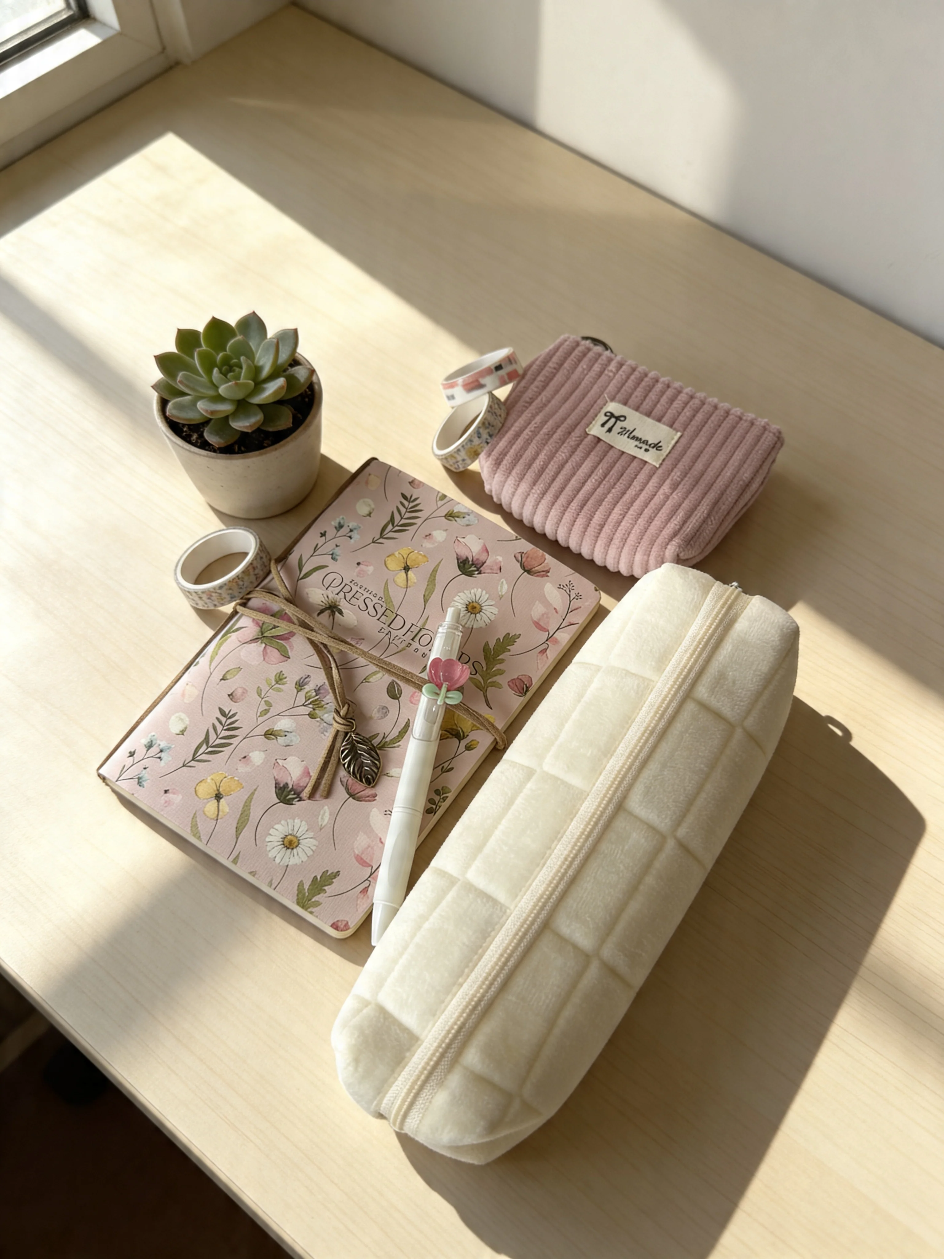Flexible A5 Floral Sketch Notebook Gift Set Clean