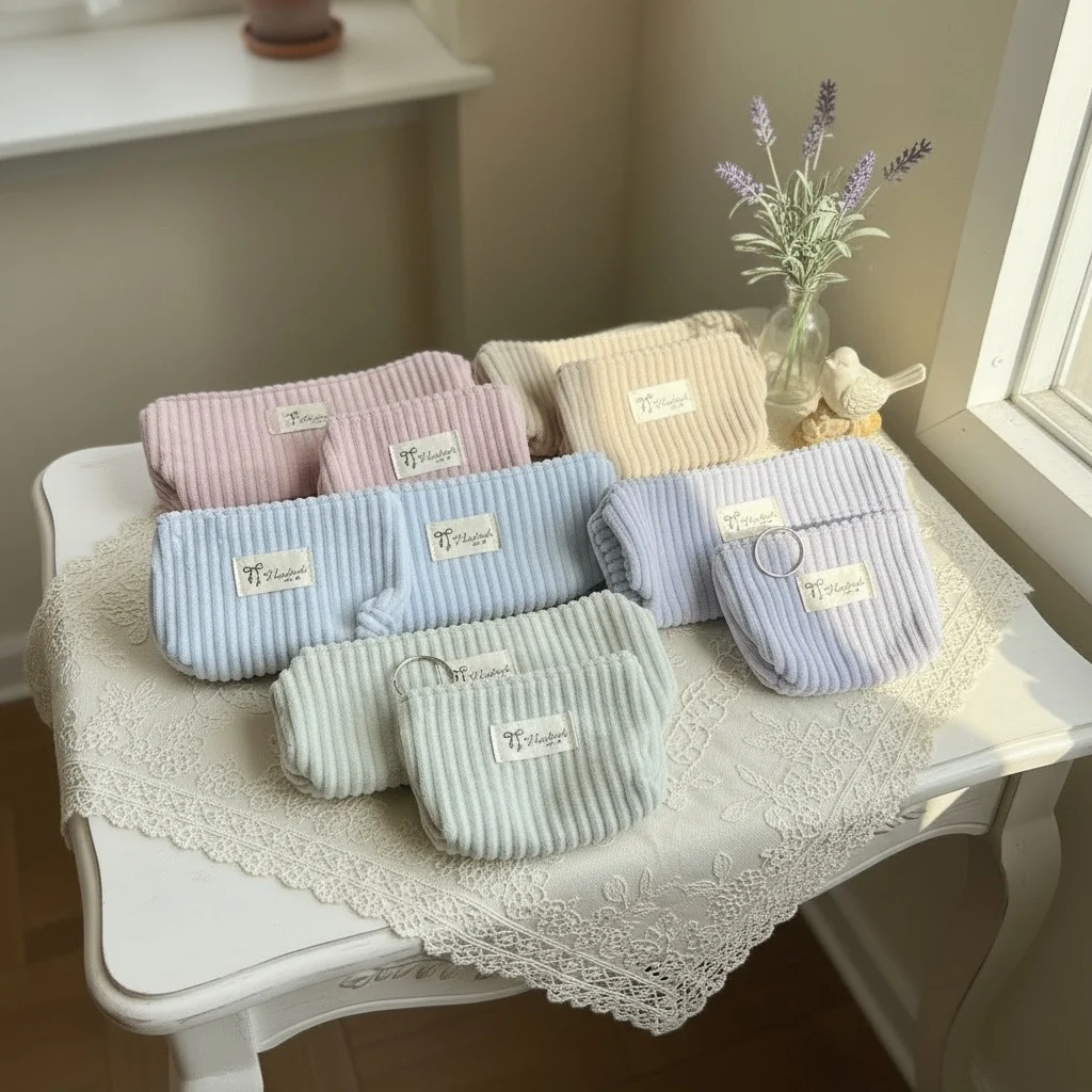 Clean Ultra Soft Coin Purse Zip Pouch Minimalist