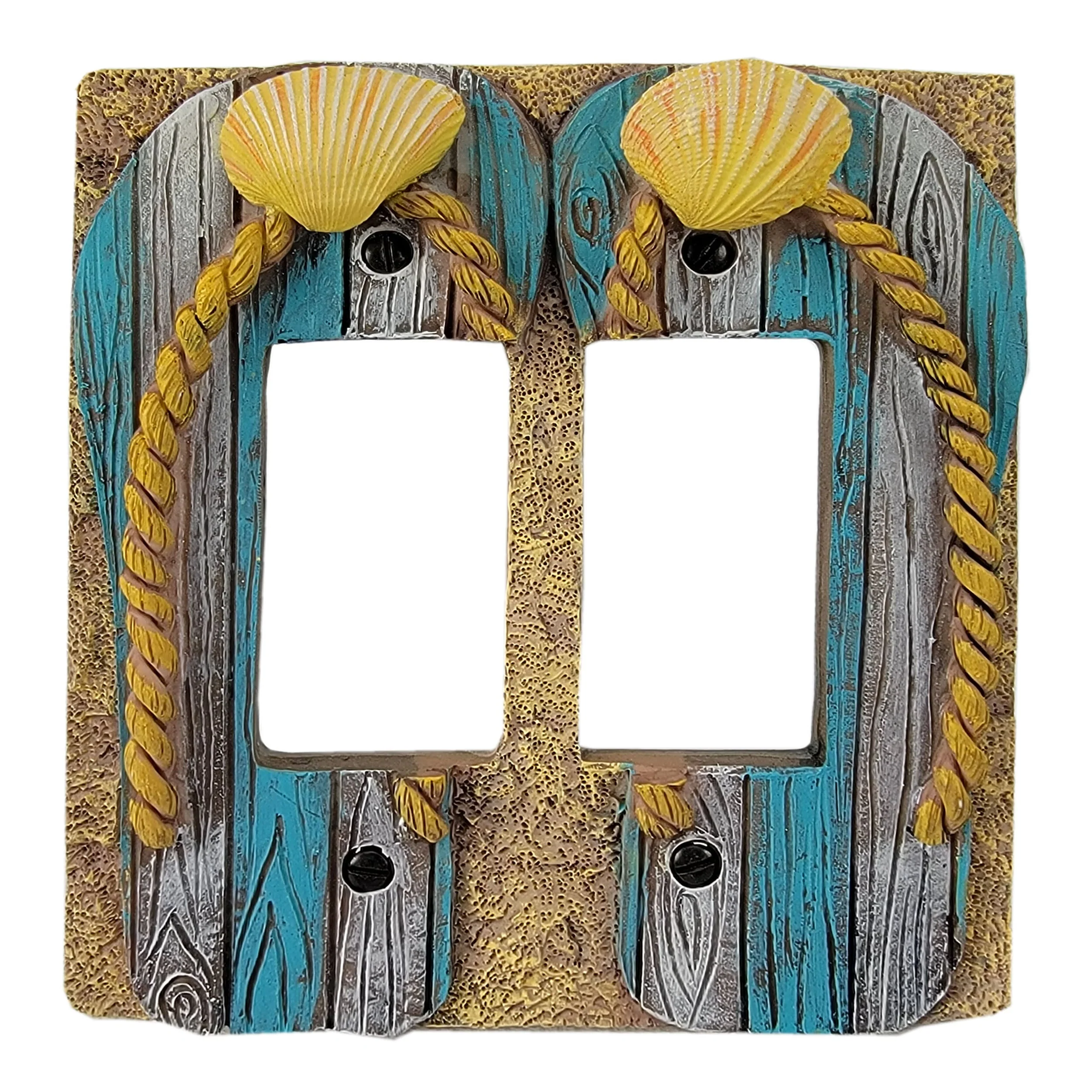 Premium Material Electrical Cover Plate Double-Beach Powerful