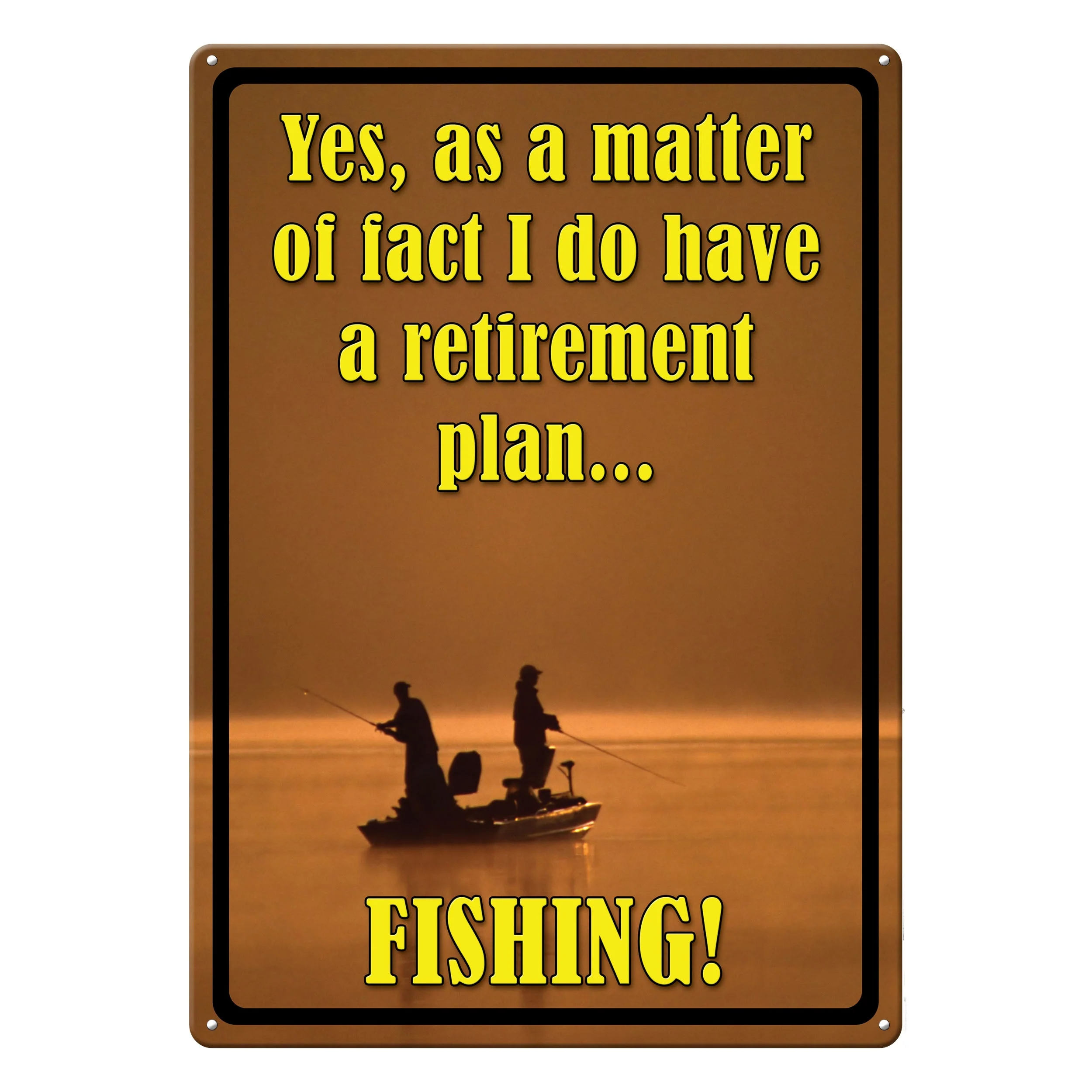 Refined Tin Sign 12in x 17in-Retirement Modern