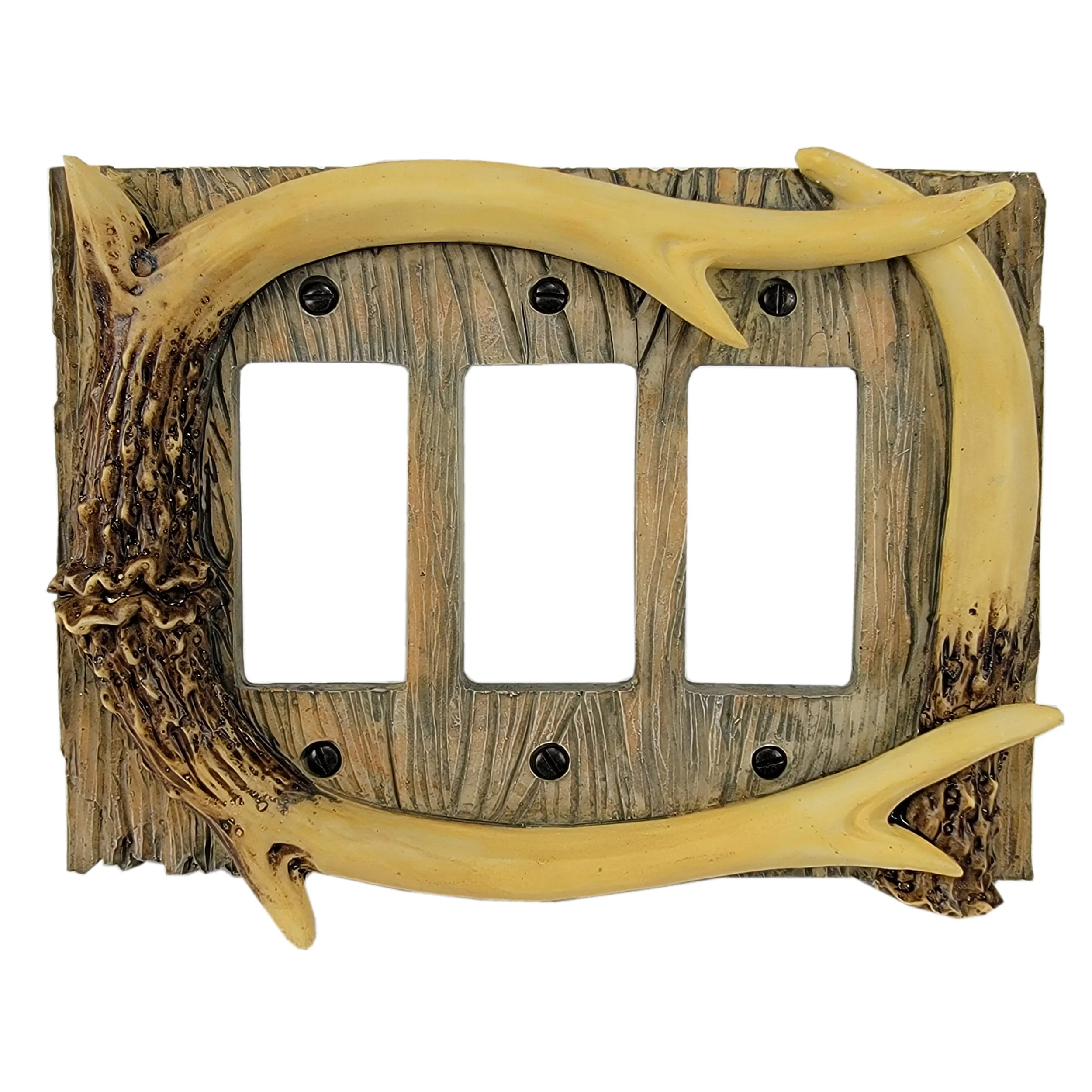 Prestigious Electrical Cover Plate Triple-Antler Lightweight