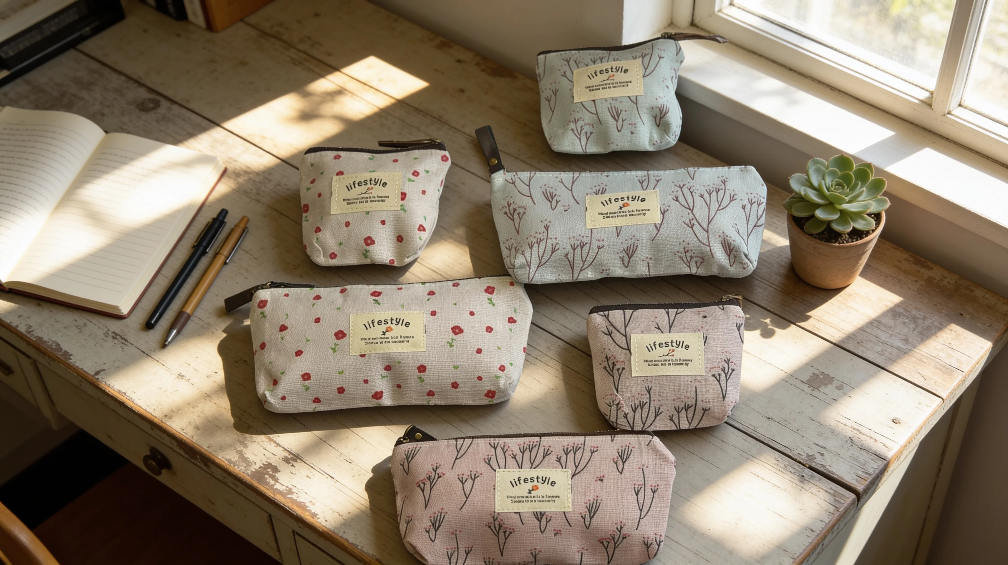 Next-Generation Vintage Floral Canvas Mini Purse Pouch Set User-Friendly