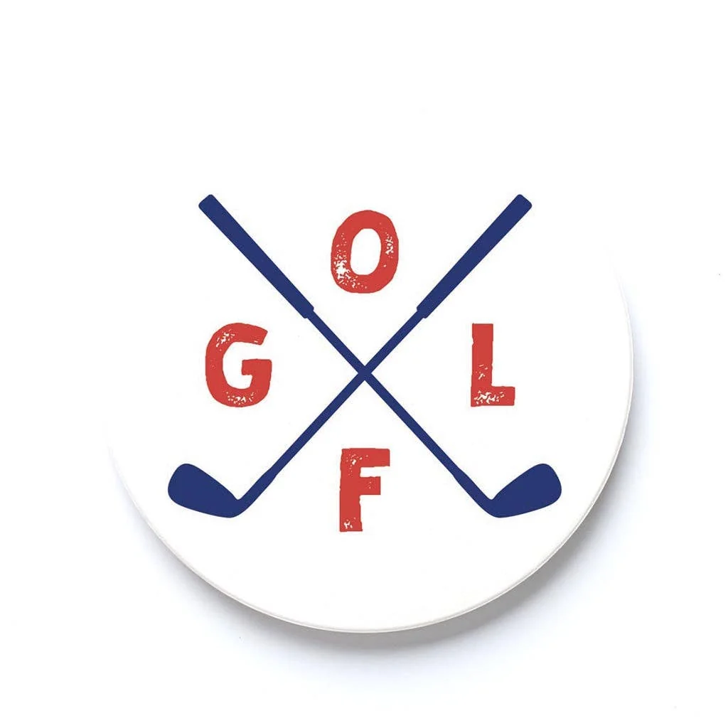 Practical Golf Club Car Coaster Set Fine
