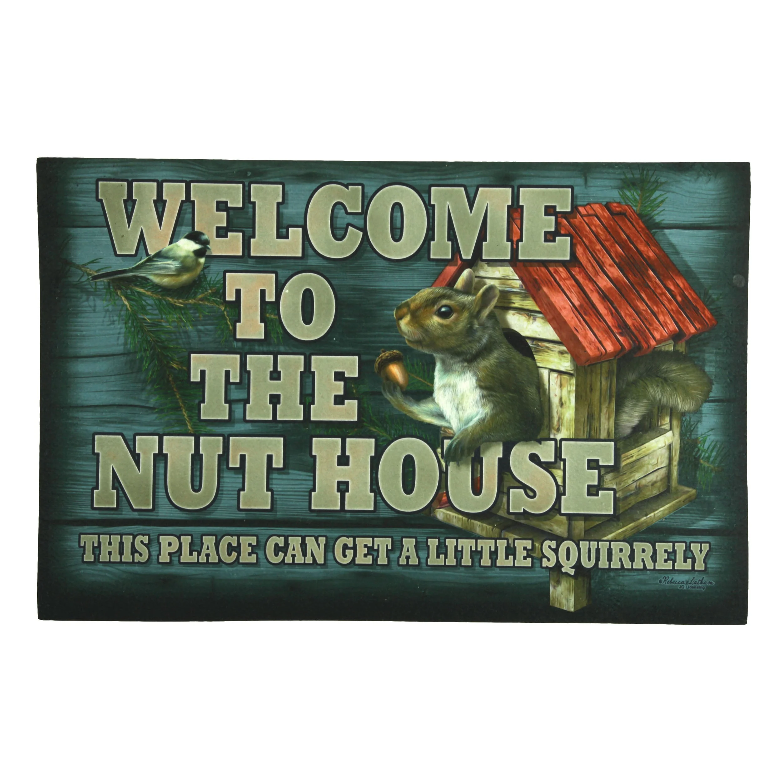 Official Door Mat Rubber 26in x 17in-Nut House Contemporary